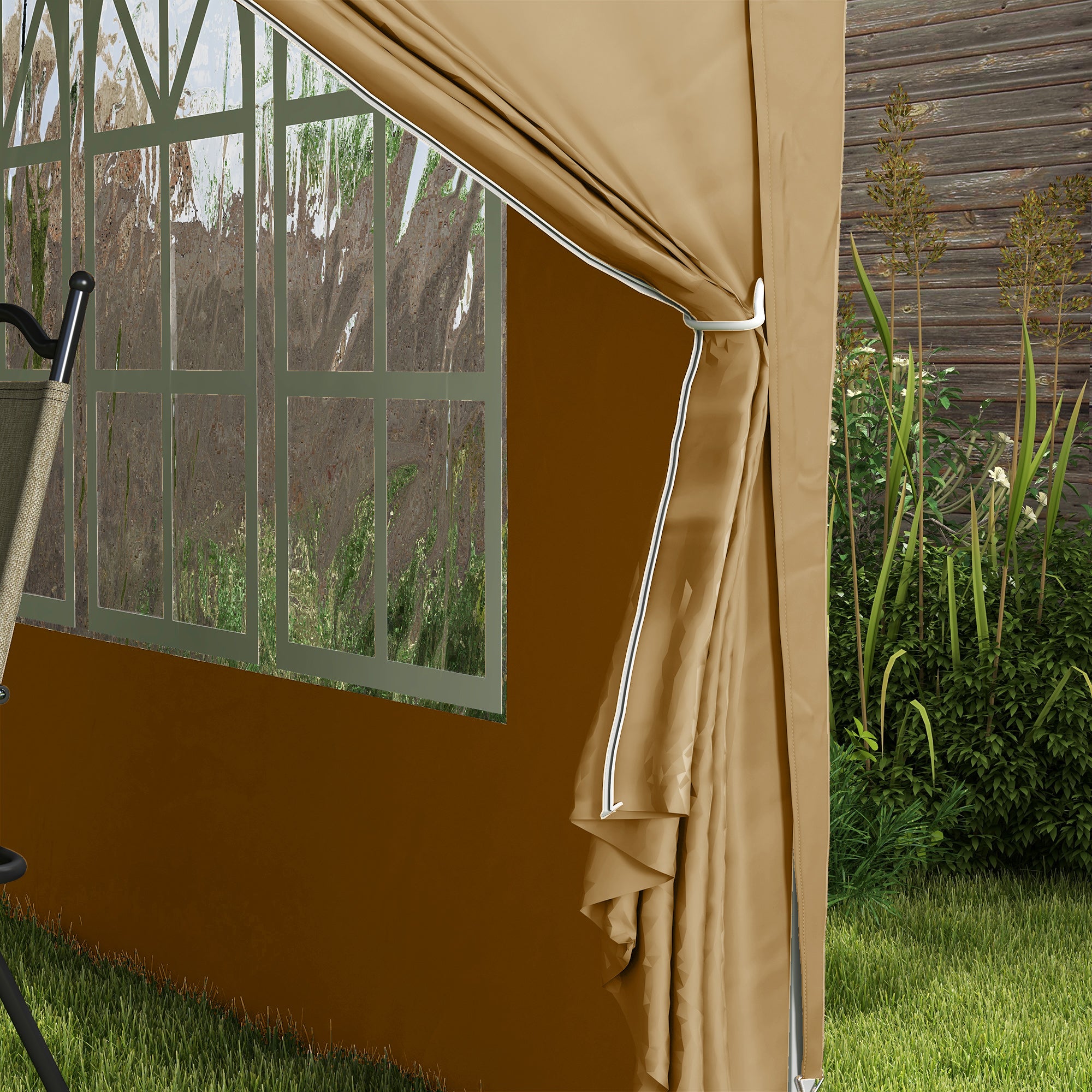 Outsunny 3x3m Pop Up Gazebo with 4 Side Walls & Carry Bag