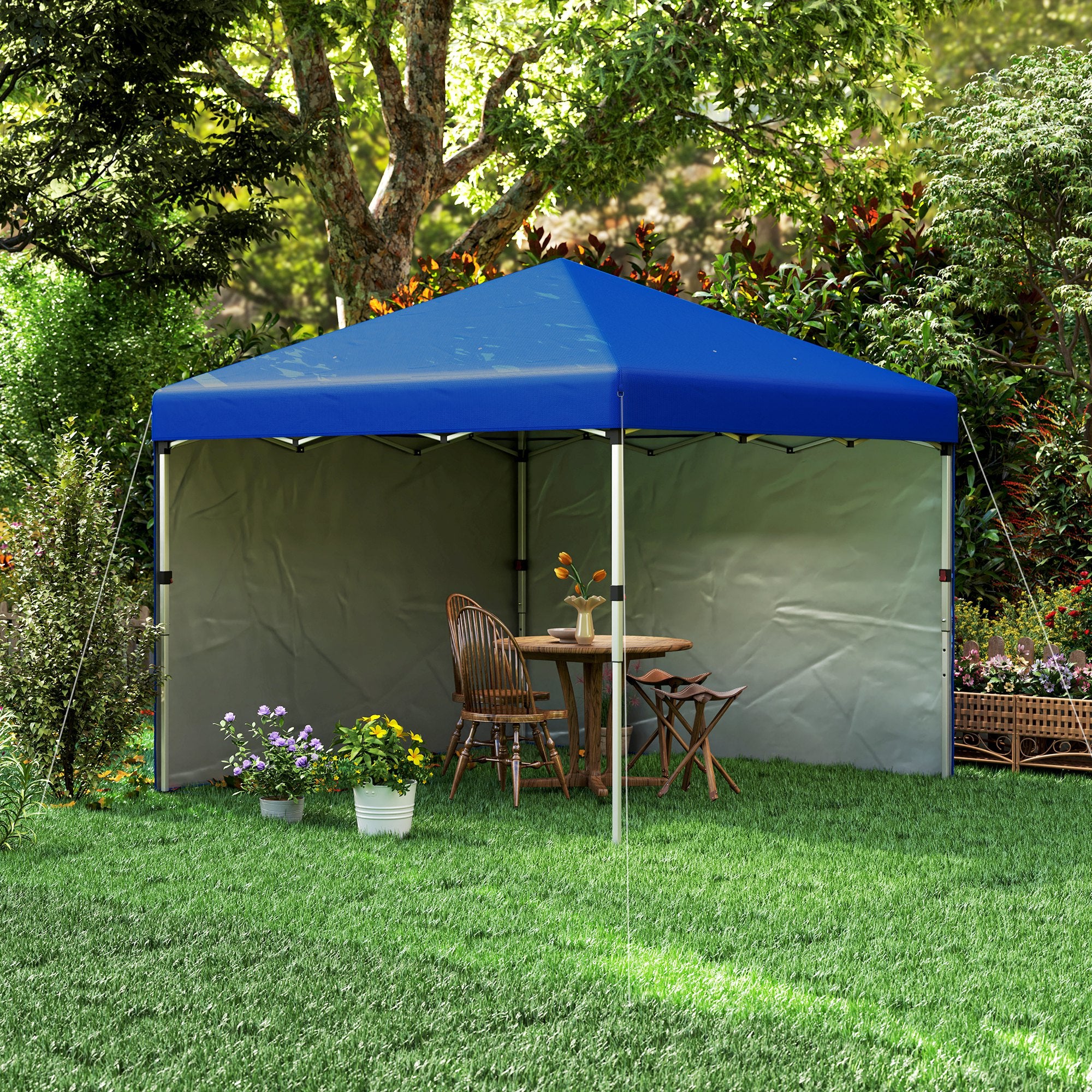 Outsunny Pop-Up Gazebo with 2 Removable Walls, UV & Splash Resistant