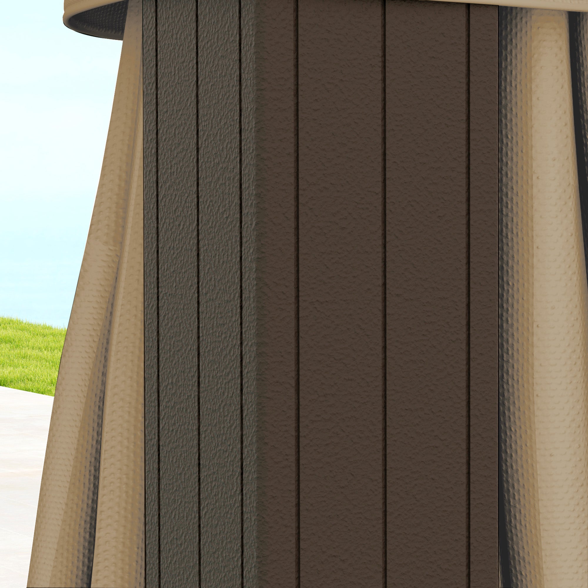 Outsunny 3x3m Hardtop Gazebo with Aluminium Frame, Curtains & Netting