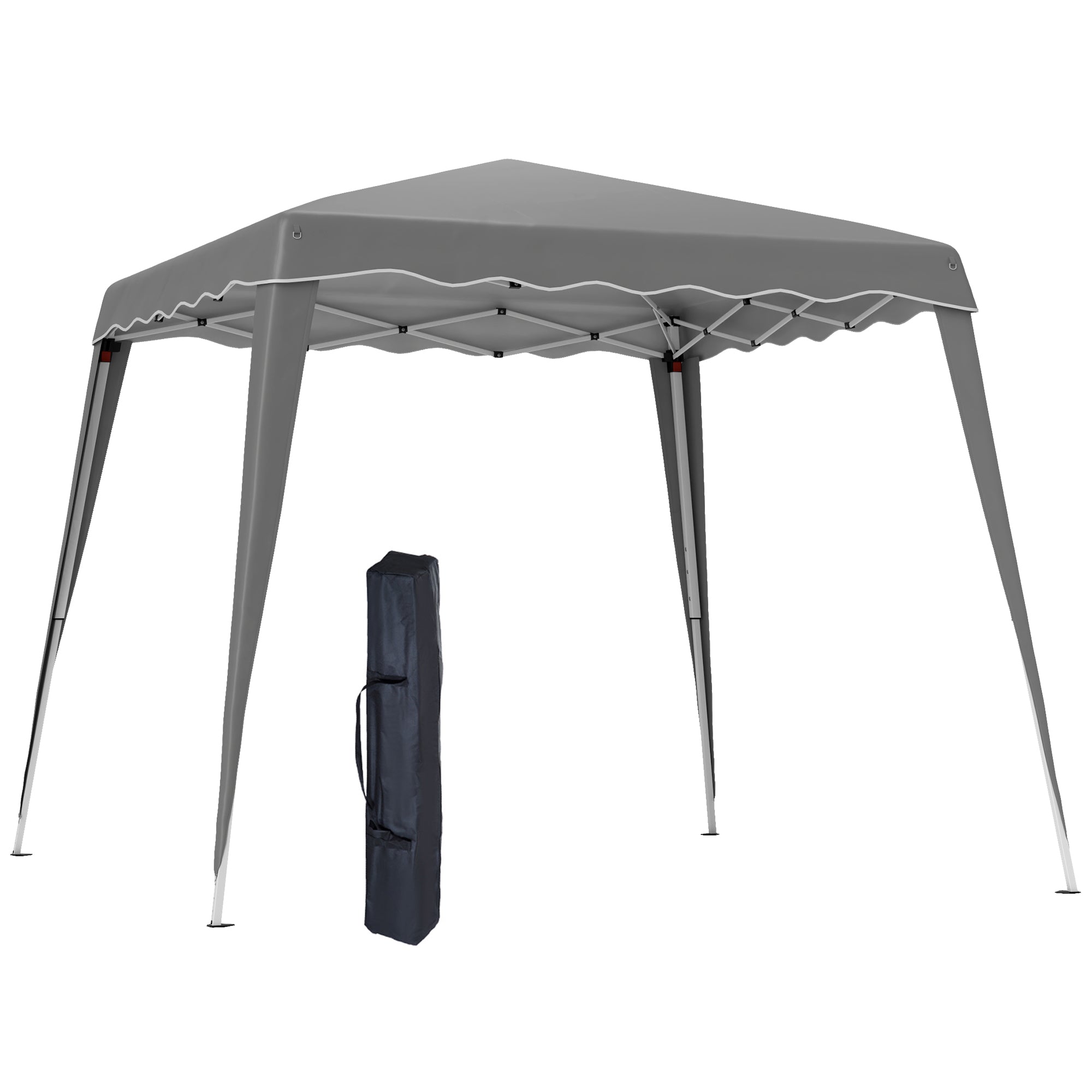 Outsunny 2.5 x 2.5m Grey Water-Resistant Pop Up Gazebo Tent