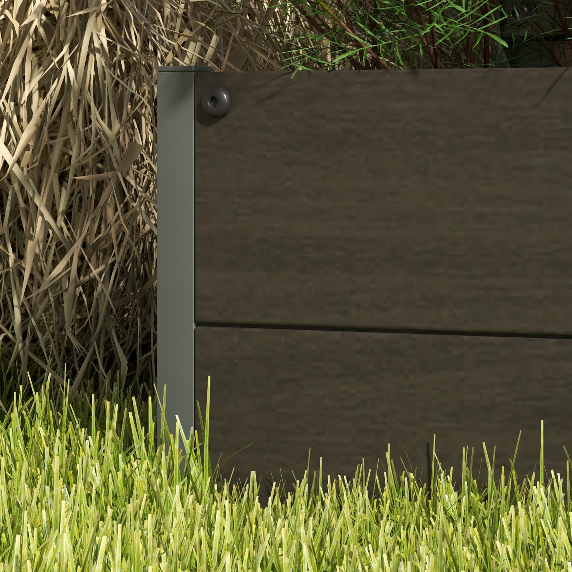 Outsunny Black Raised Garden Bed with Trellis, Standing Patio Planter Box