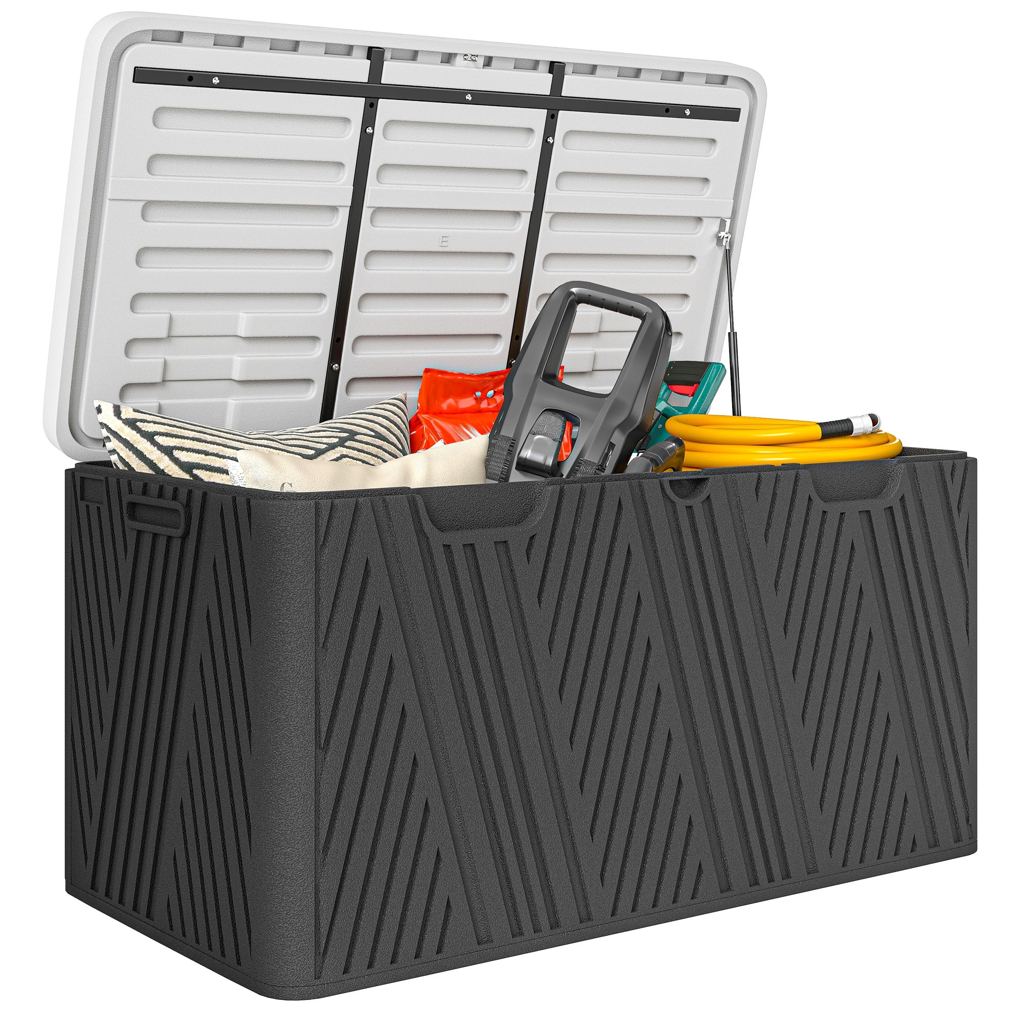 Outsunny 380L HDPE Storage Box with Lockable Lid, Waterproof