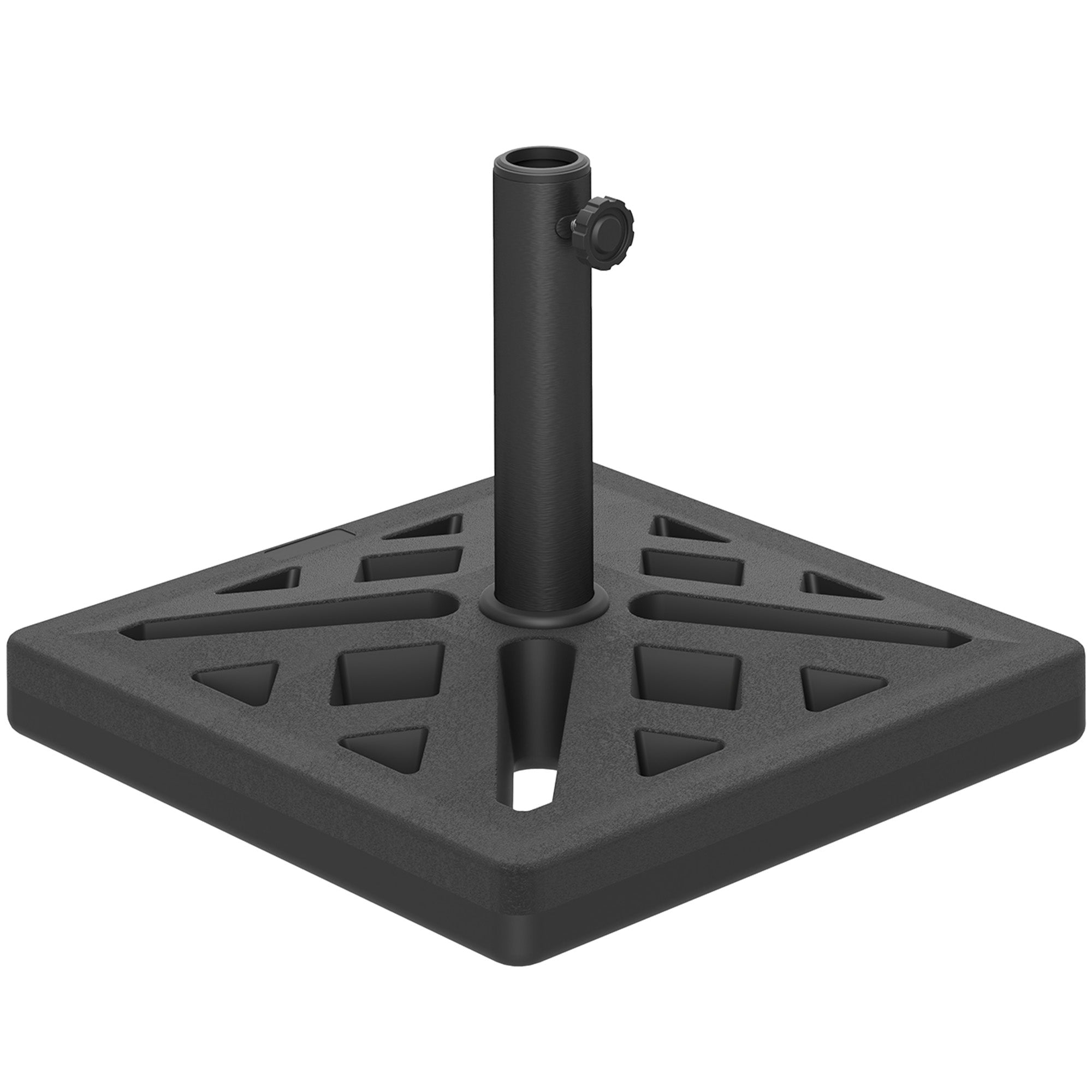 Outsunny 15kg Black Garden Umbrella Base with Cut-Out Design