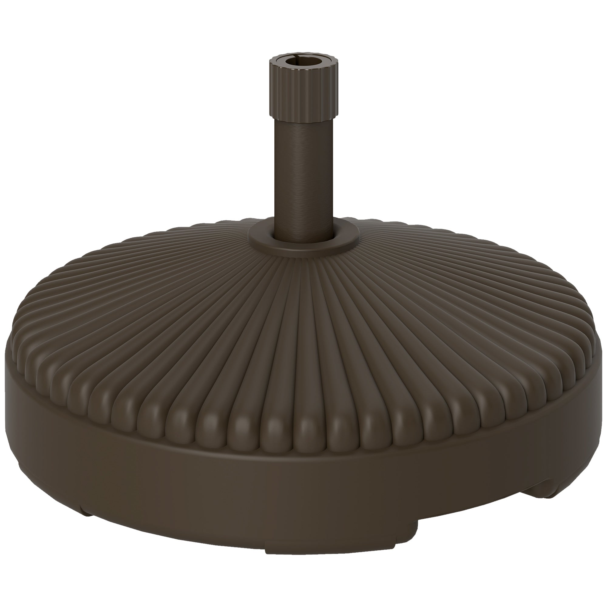 Outsunny Garden Parasol Base, 28kg Sand or 23kg Water Fill, Brown