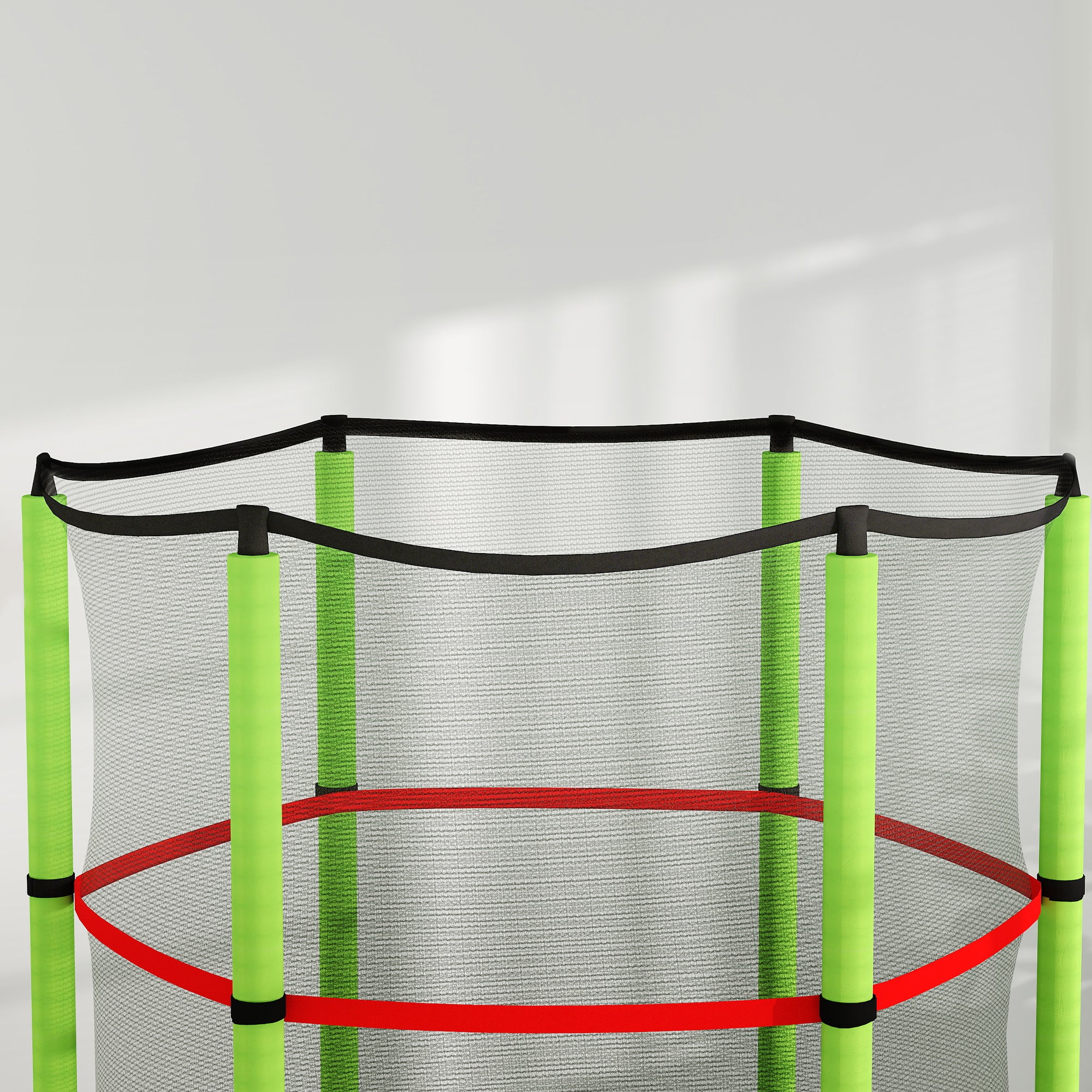 HOMCOM Kids Mini Trampoline with Enclosure Net, Ages 3-6, Green