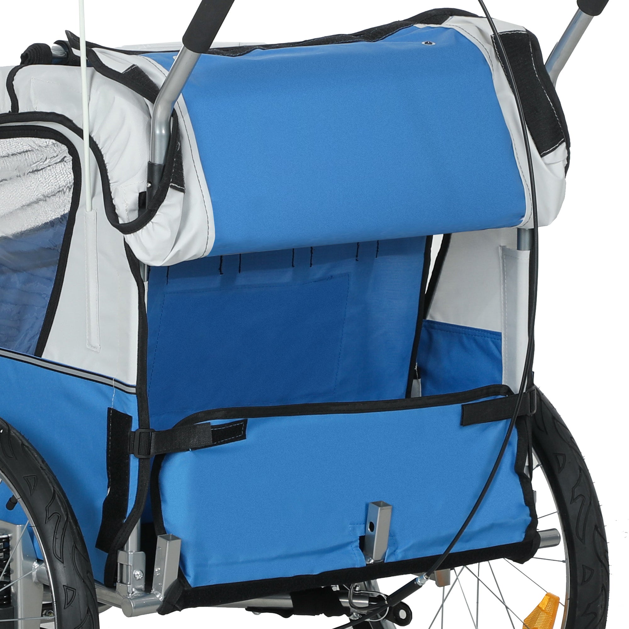 HOMCOM Steel Frame Child Carrier for 2 Kids with 5-Point Harness