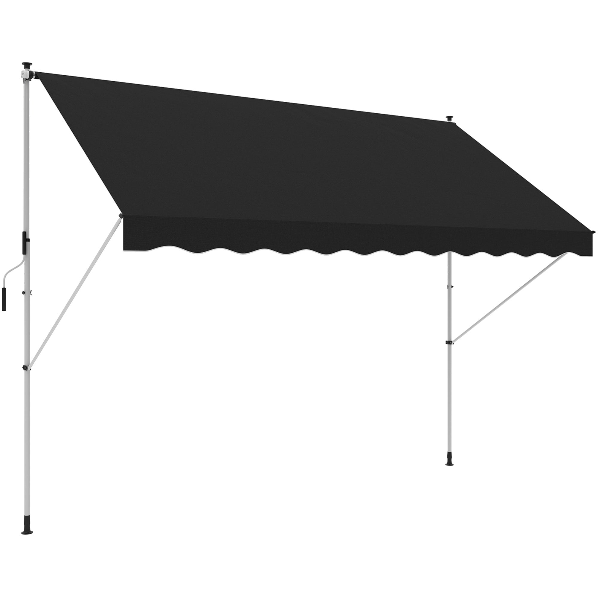 Outsunny Retractable Floor-to-Ceiling Patio Awning, 3 x 1.5 m