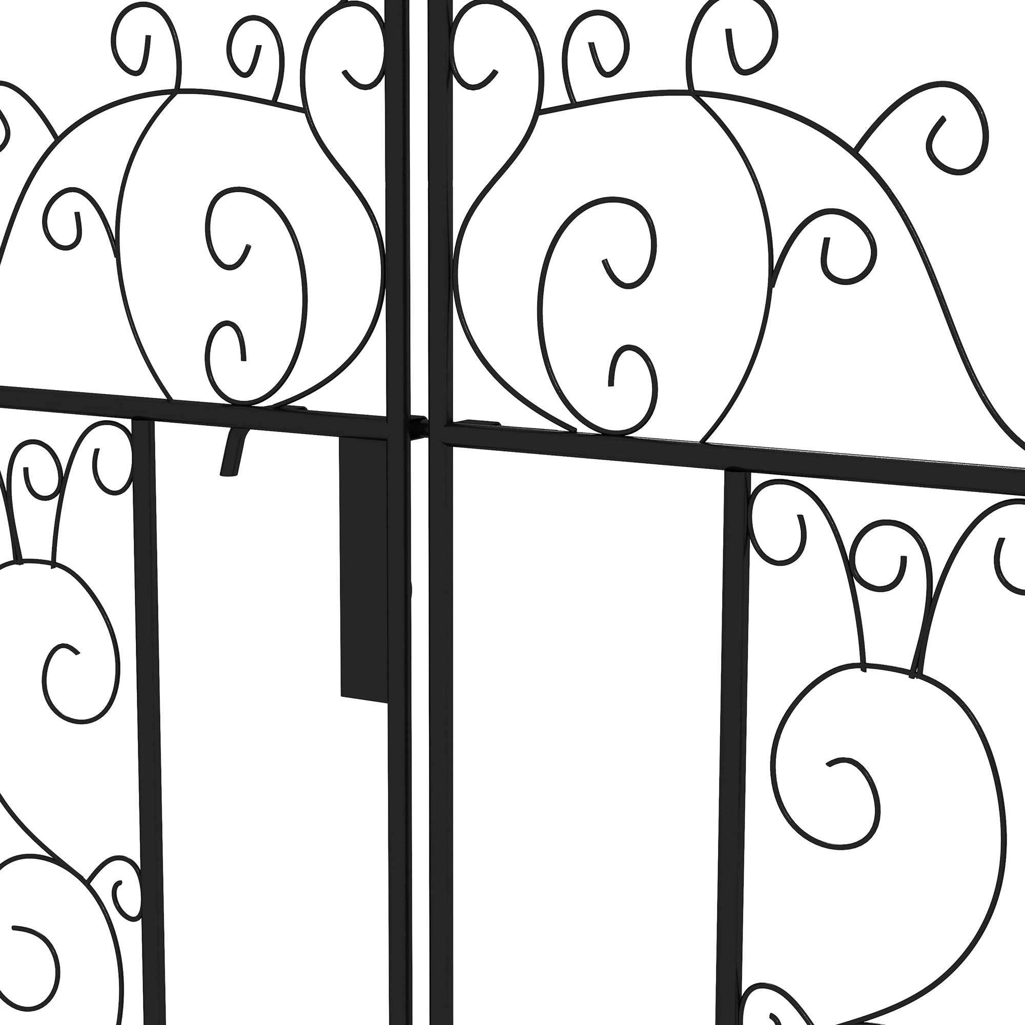 Outsunny Steel Garden Arch with Double Gate for Plants and Weddings