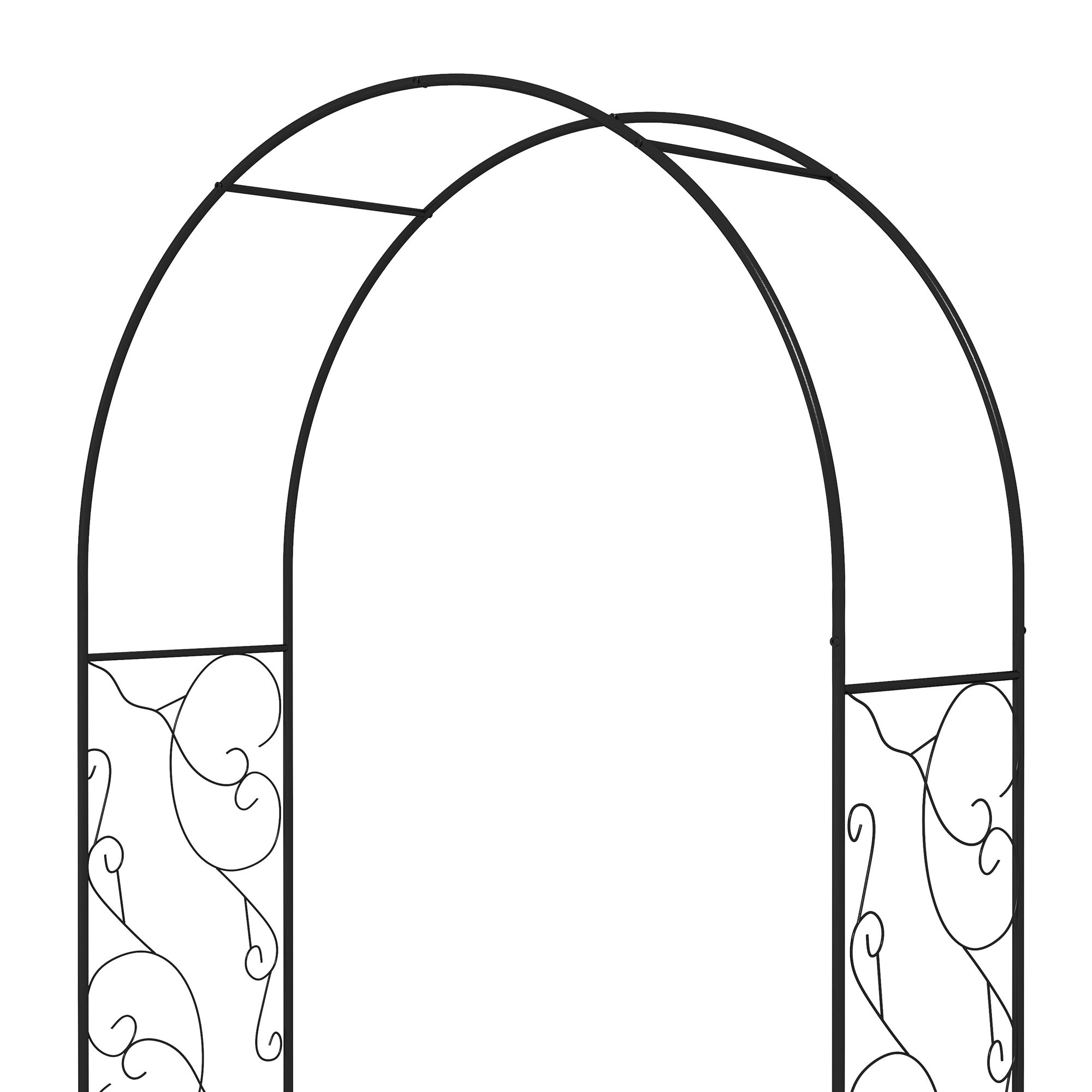 Outsunny Steel Garden Arch with Double Gate for Plants and Weddings