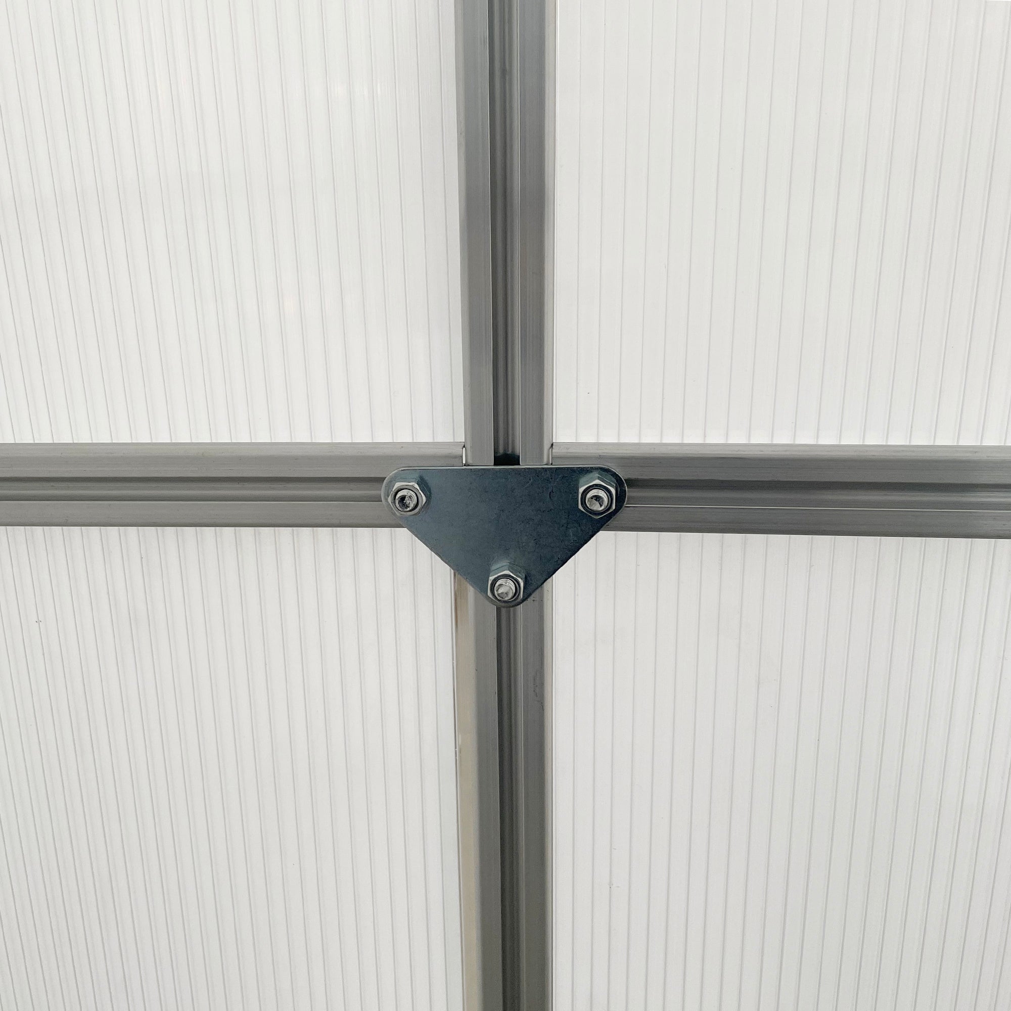 Outsunny Walk-In Polycarbonate Garden Greenhouse with Sliding Door