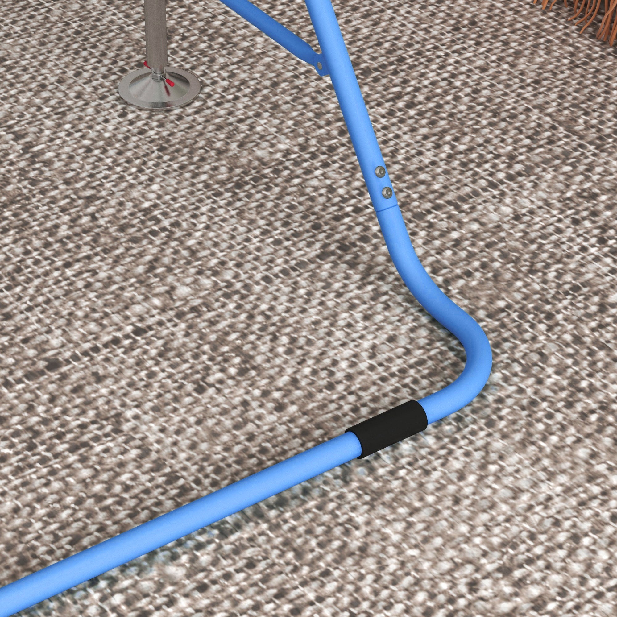 HOMCOM Adjustable Kids Gymnastic Training Bar, Foldable, Blue