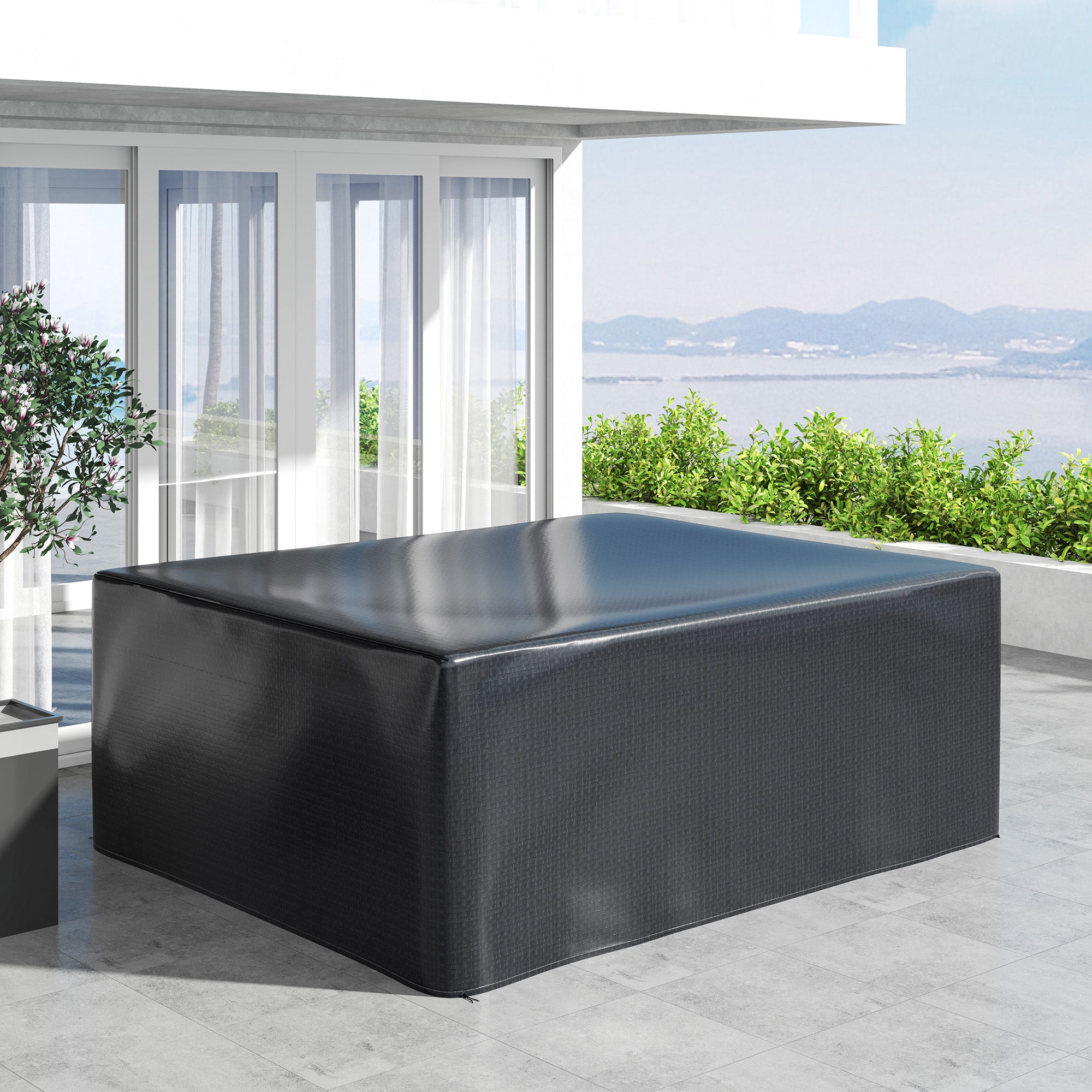 Outsunny Large Outdoor Garden Furniture Cover, 235 x 190 x 90 cm, Black