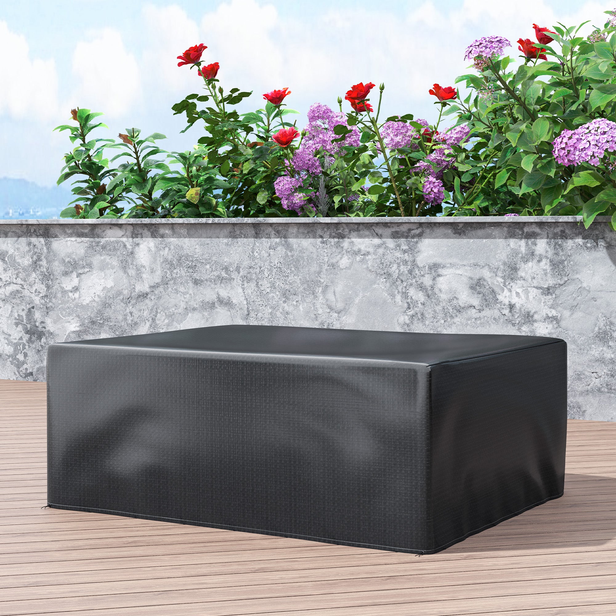 Outsunny Large Outdoor Garden Furniture Cover, 235 x 190 x 90 cm, Black