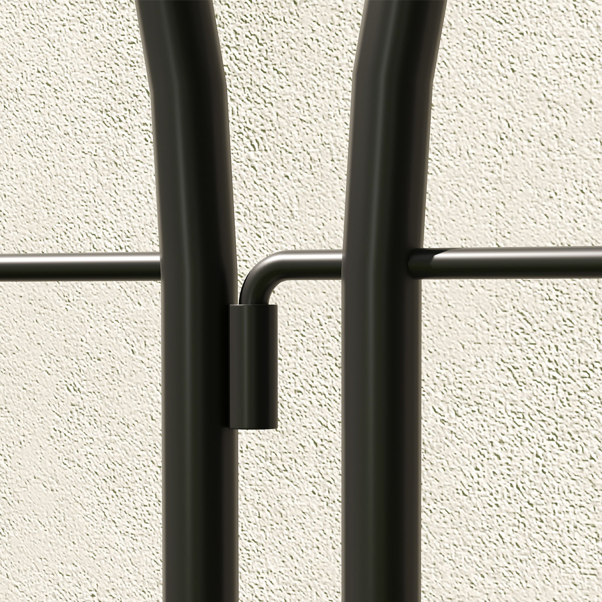 Outsunny Set of 2 Black Metal Garden Trellis Panels, 150 x 50 cm