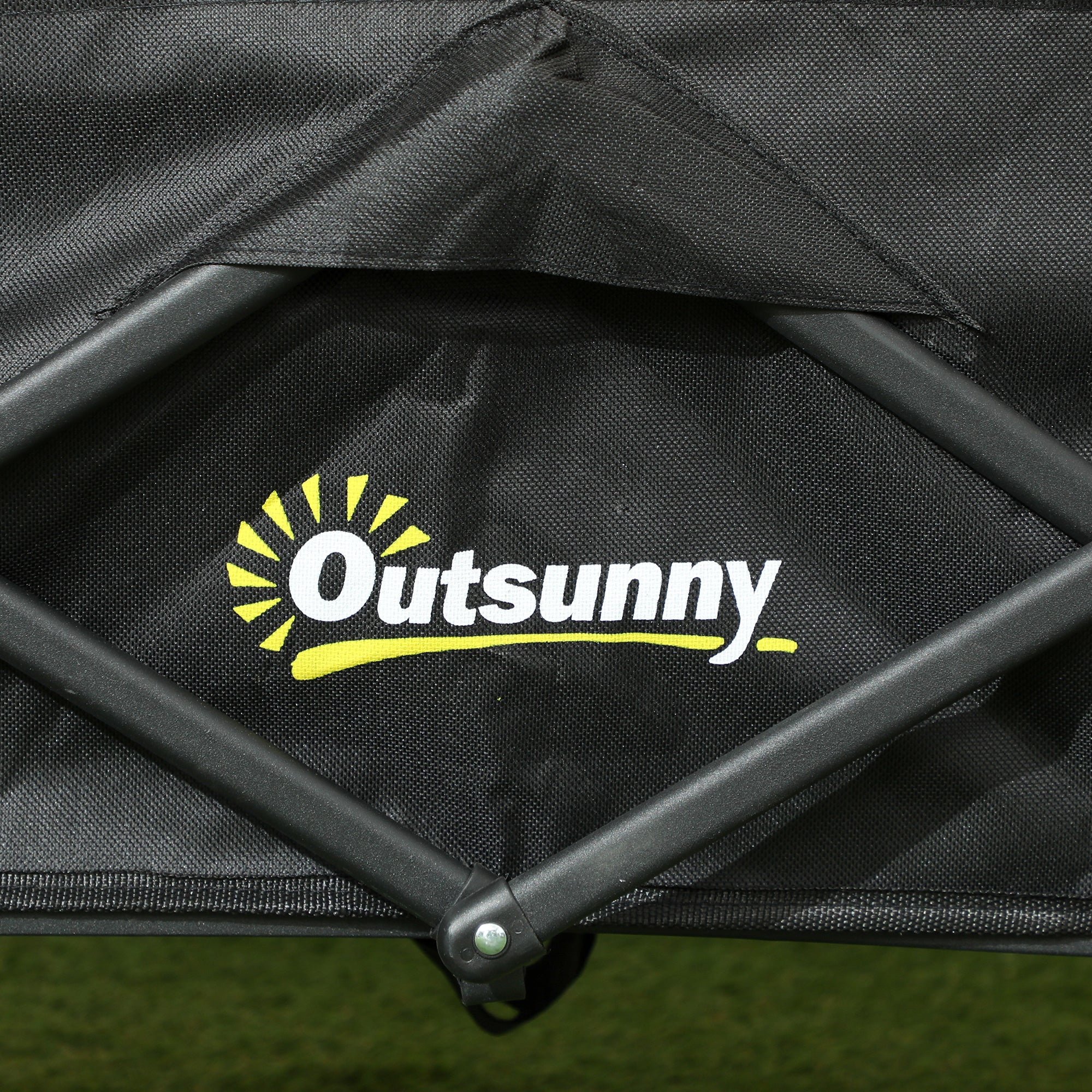 Outsunny 62L Folding Festival Trolley Cart, 120kg Capacity, Black
