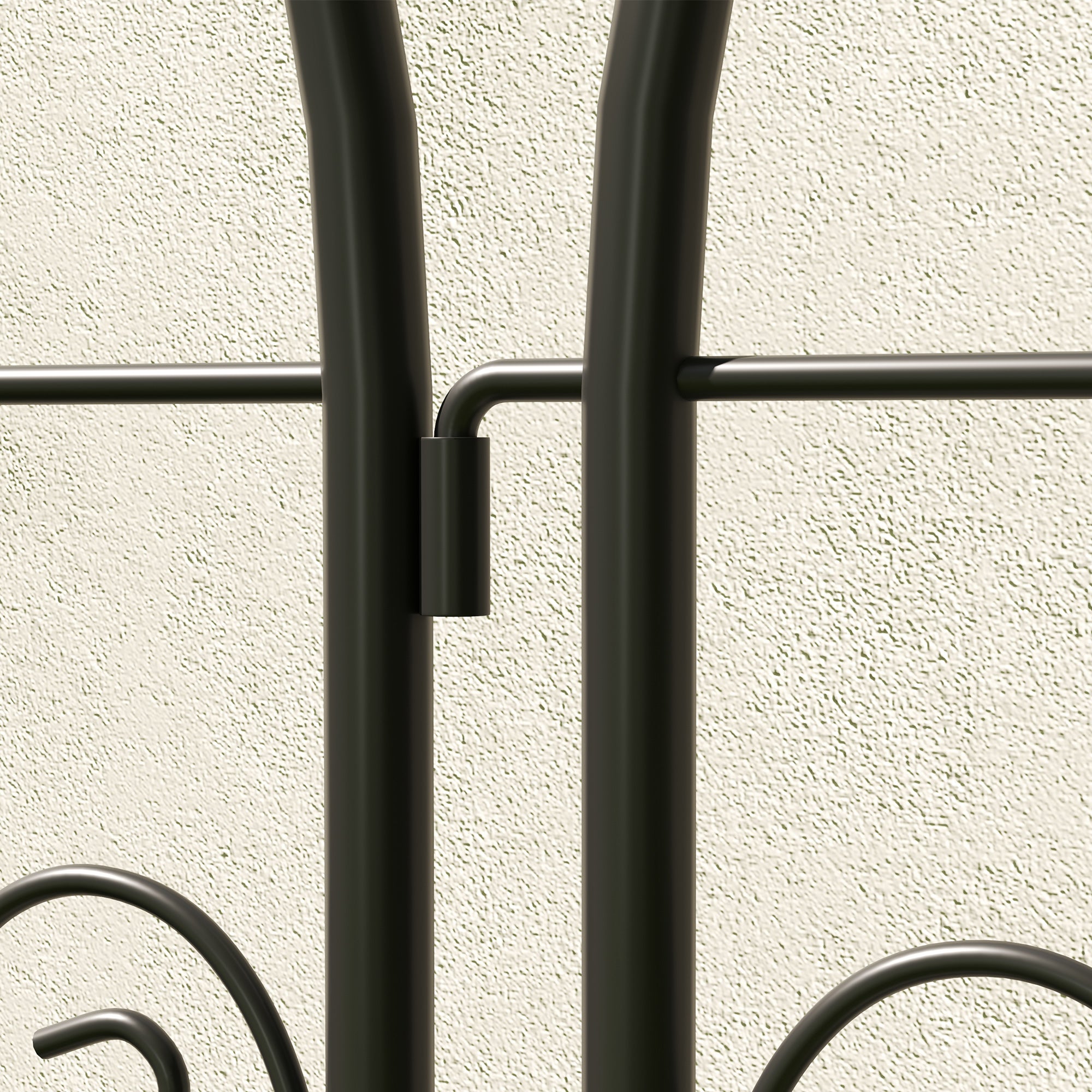 Outsunny Set of 2 Black Metal Garden Trellis Panels, 150 x 50 cm