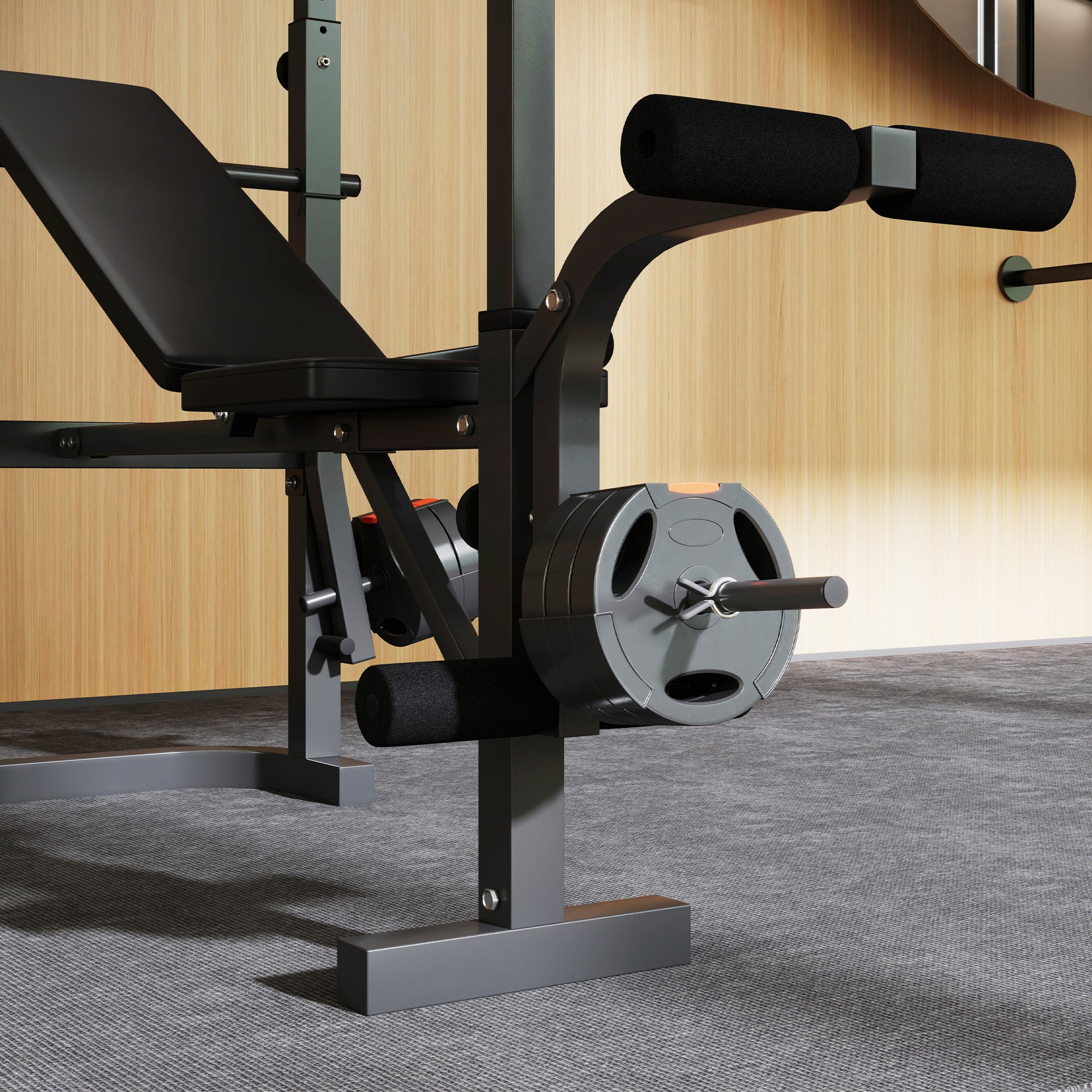 SPORTNOW Adjustable Weight Bench with Bench Press Rack