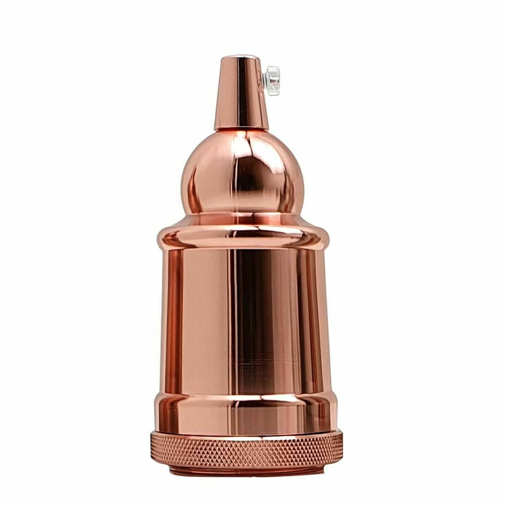 Ledsone Rose Gold Metal E27 ES Screw Light Bulb Holder