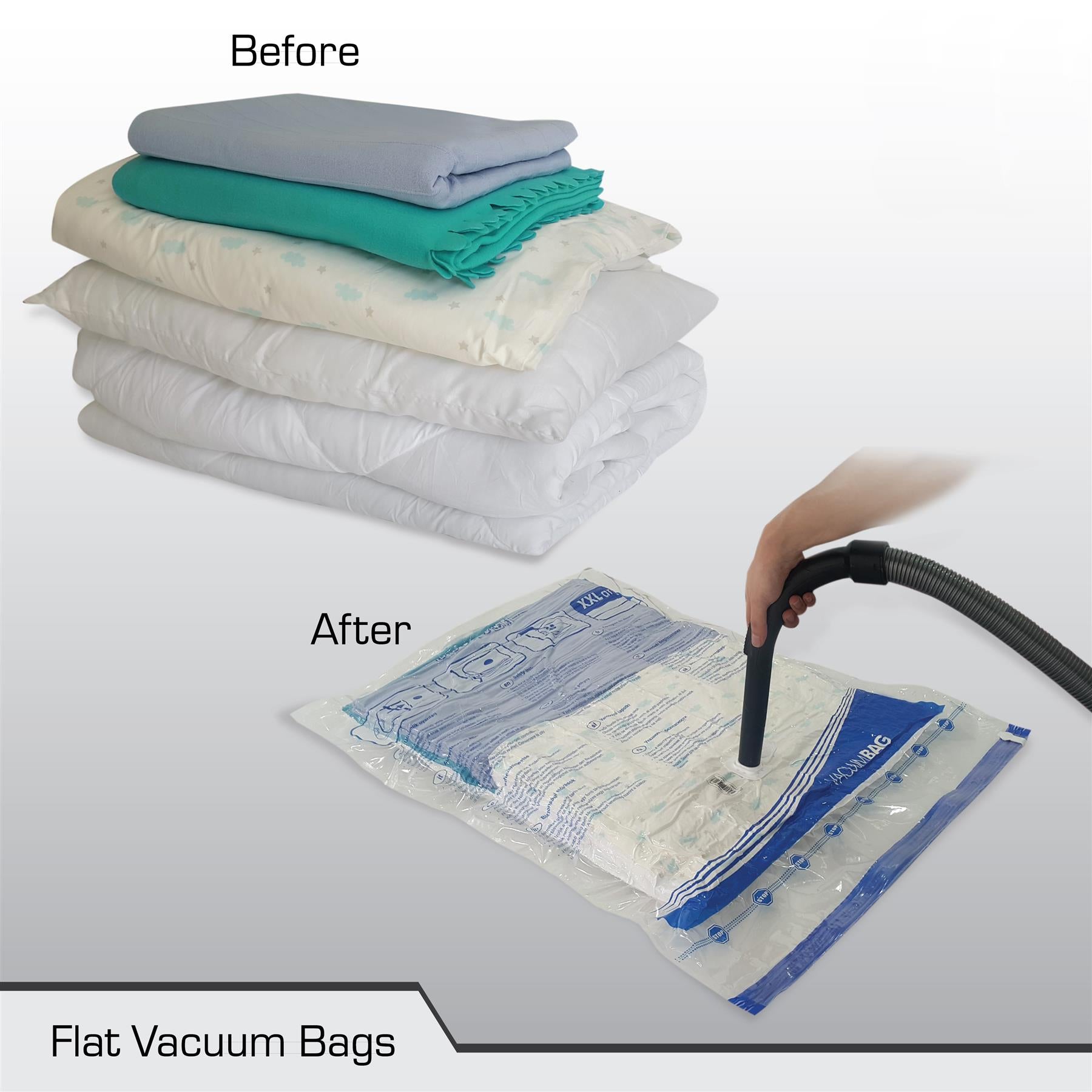 Vinsani Airtight Vacuum Storage Bags 80 x 100cm, Pack of 6