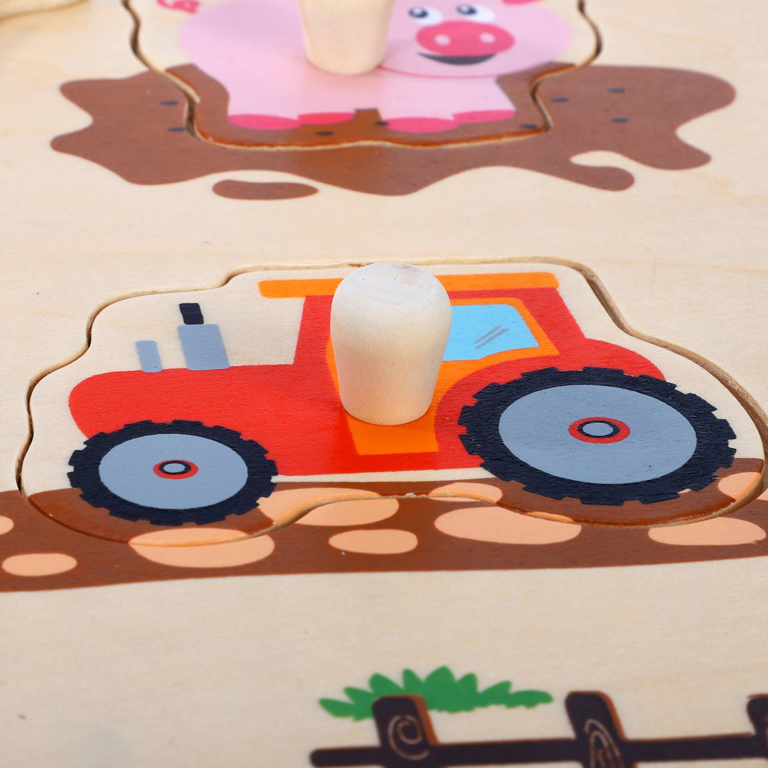 SOKA Farm Animal Peg Puzzle for Kids, Learn While Playing