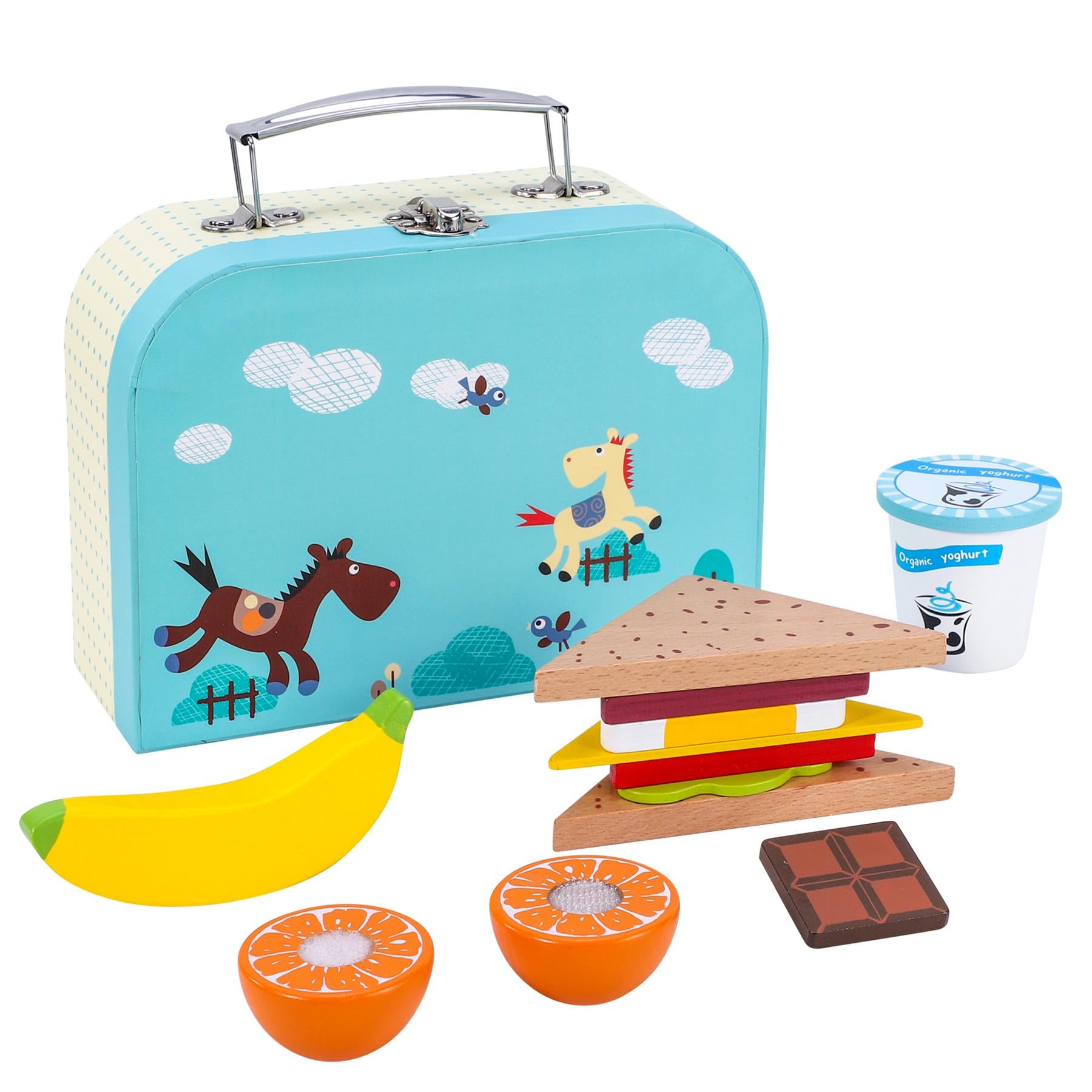 SOKA Wooden Sandwich Lunch Box Pretend Play Set