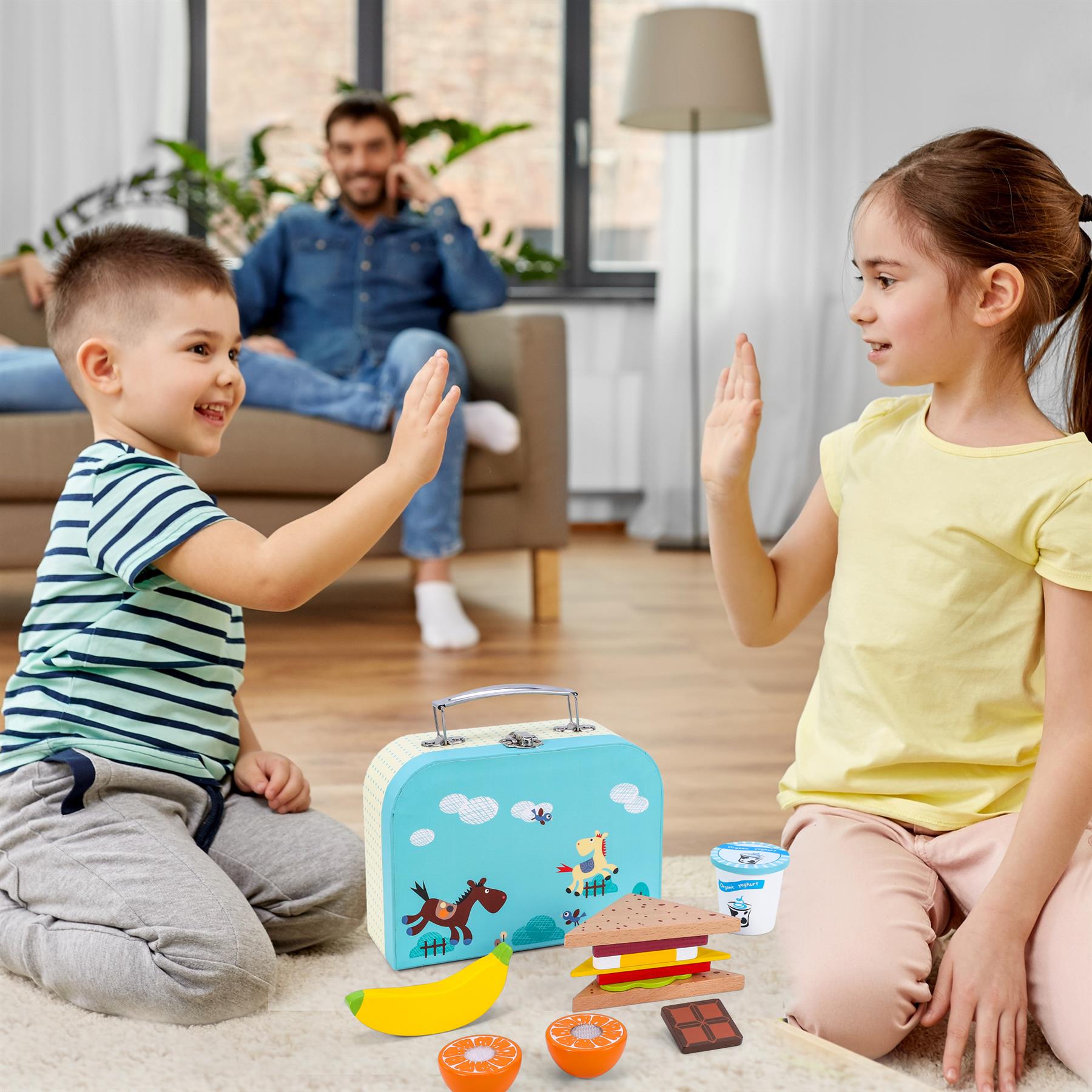 SOKA Wooden Sandwich Lunch Box Pretend Play Set