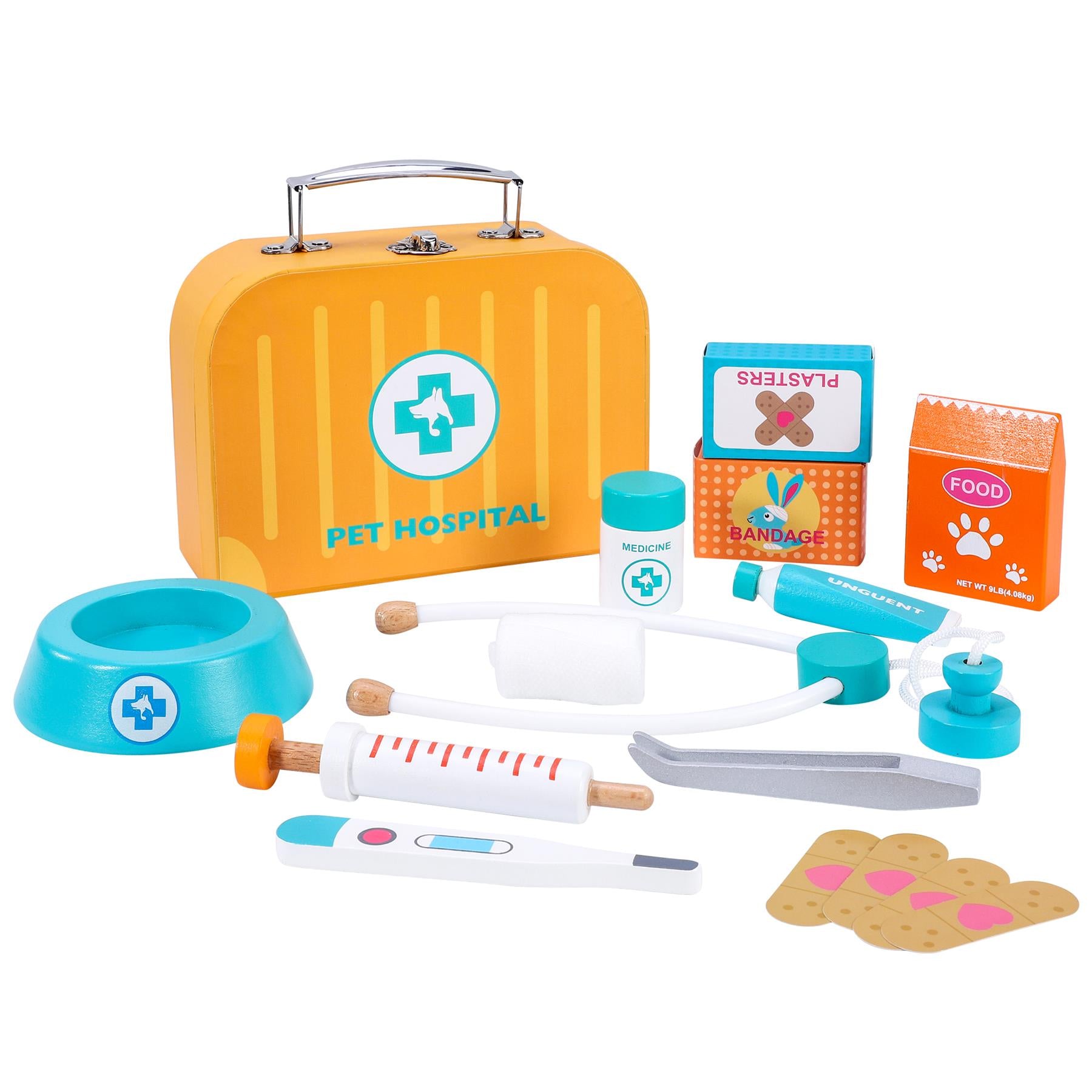 SOKA Play Imagine Learn Pet Hospital Pretend Play Toy Clinic Set for Kids