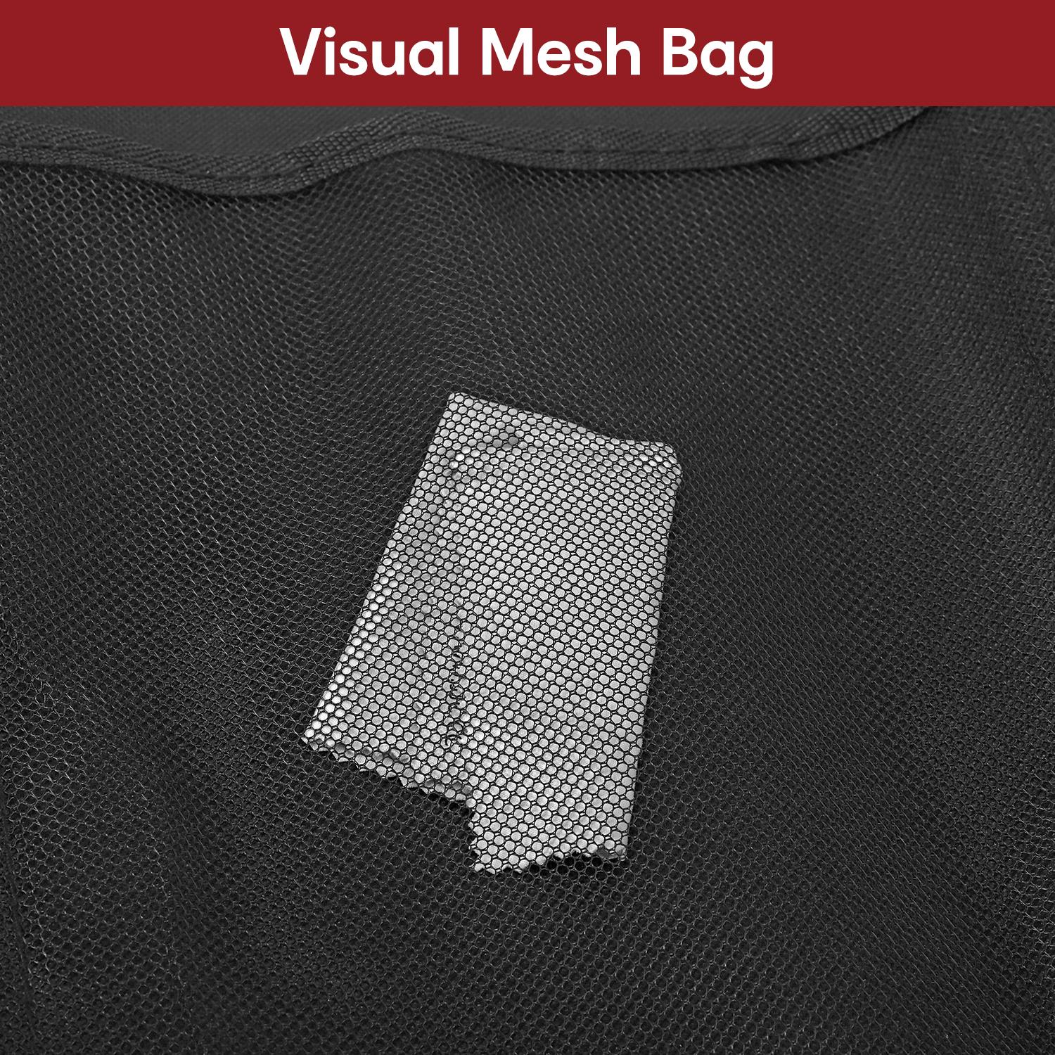 Vinsani Hanging Car Boot Organiser Black with Multi Mesh Pockets