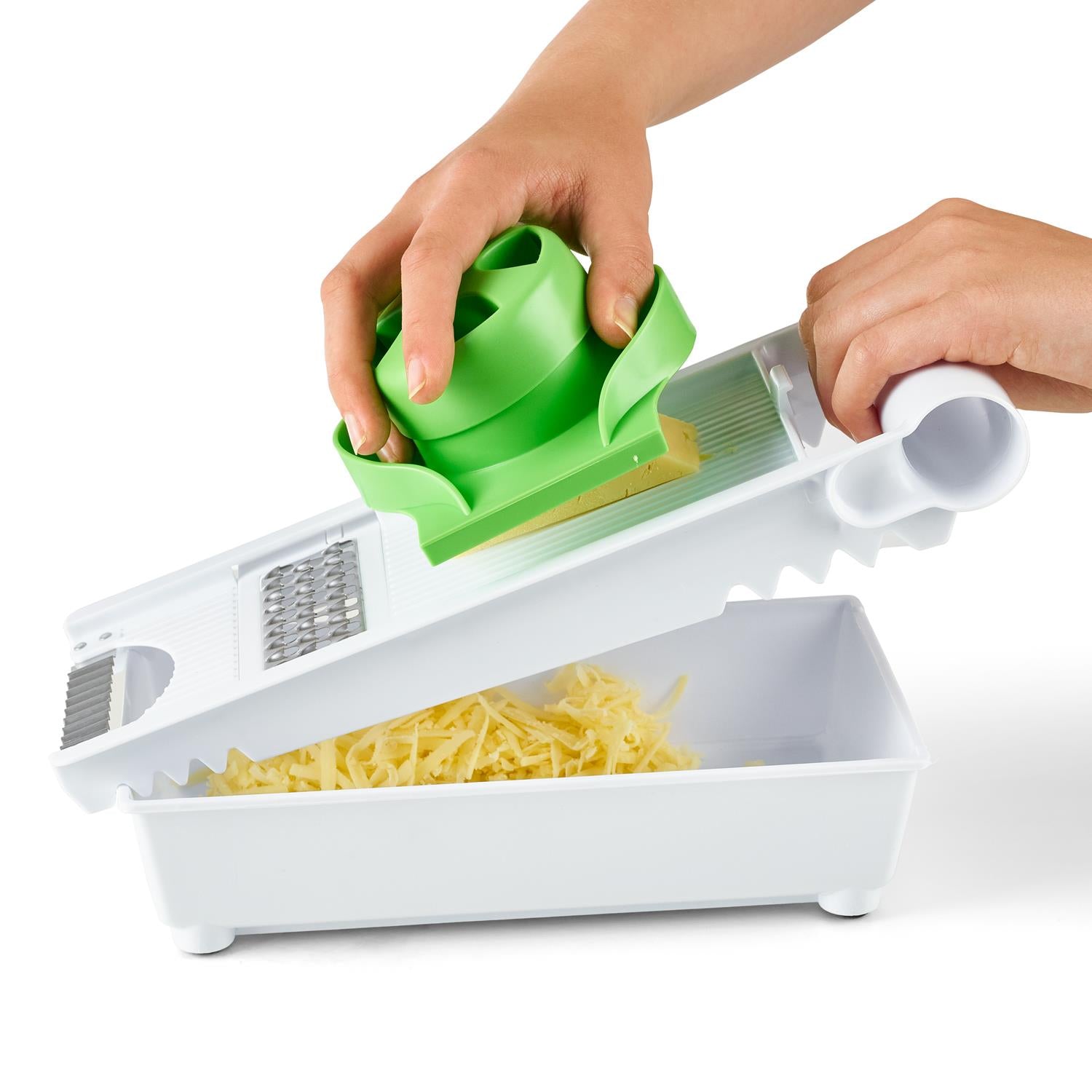 Vinsani 6 in 1 Grater with 5 Interchangeable Inserts, Food Holder and Blade Storage