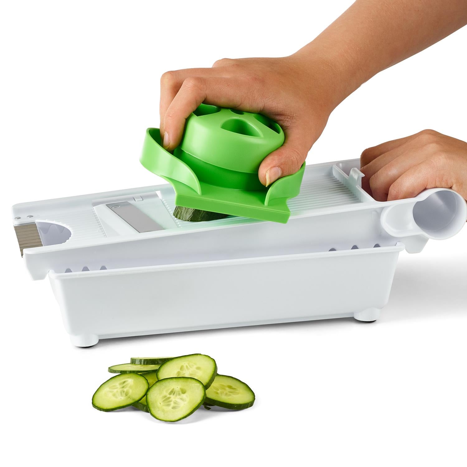 Vinsani 6 in 1 Grater with 5 Interchangeable Inserts, Food Holder and Blade Storage
