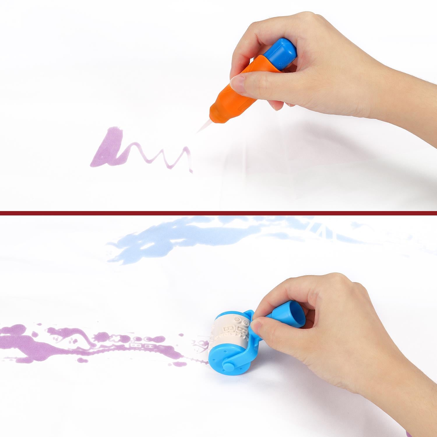 SOKA Water Doodle Mat Set, 150 x 90 cm, with 2 Magic Water Pens, Stencils, Foam Shapes, Brush, Roller and Drawing Board