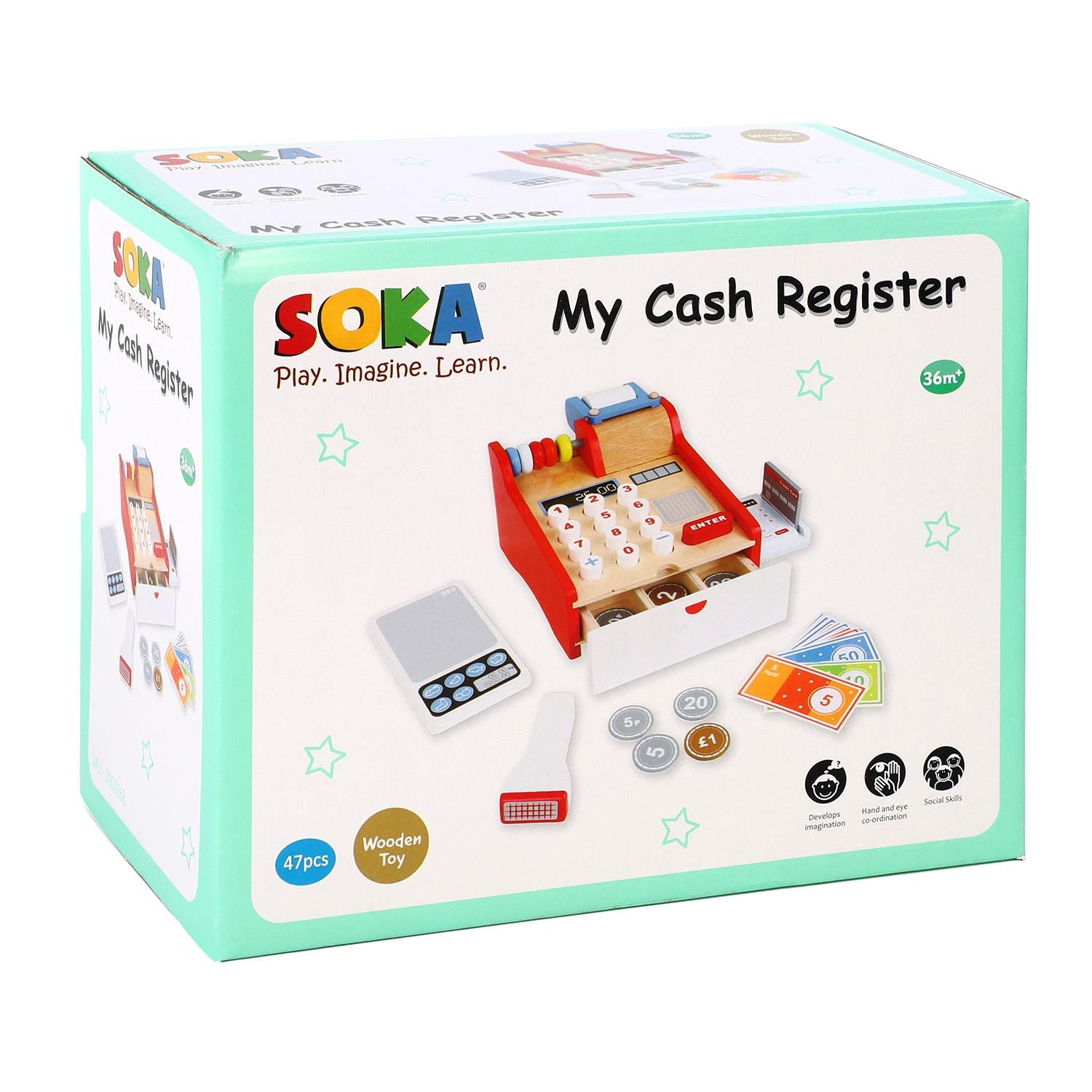 SOKA Kids Cash Register Educational Toy for Imaginative Play