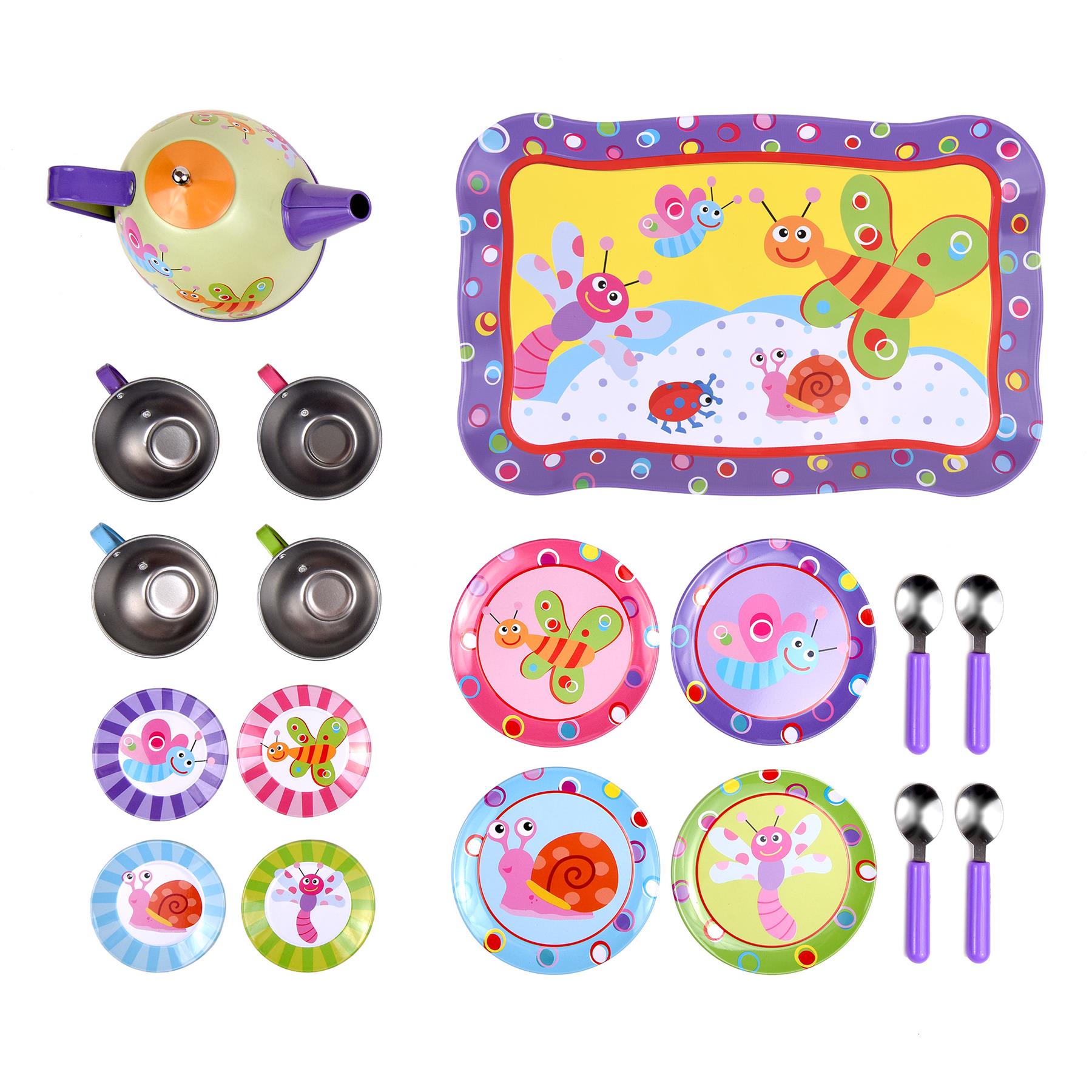 SOKA Kids Tea Party Play Set with Cute Colourful Illustrations