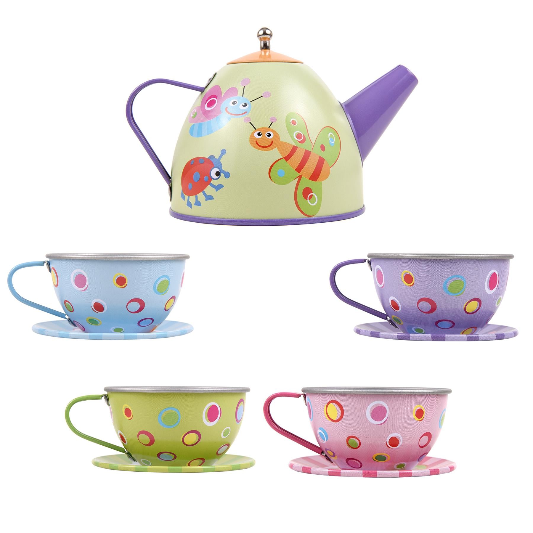 SOKA Kids Tea Party Play Set with Cute Colourful Illustrations