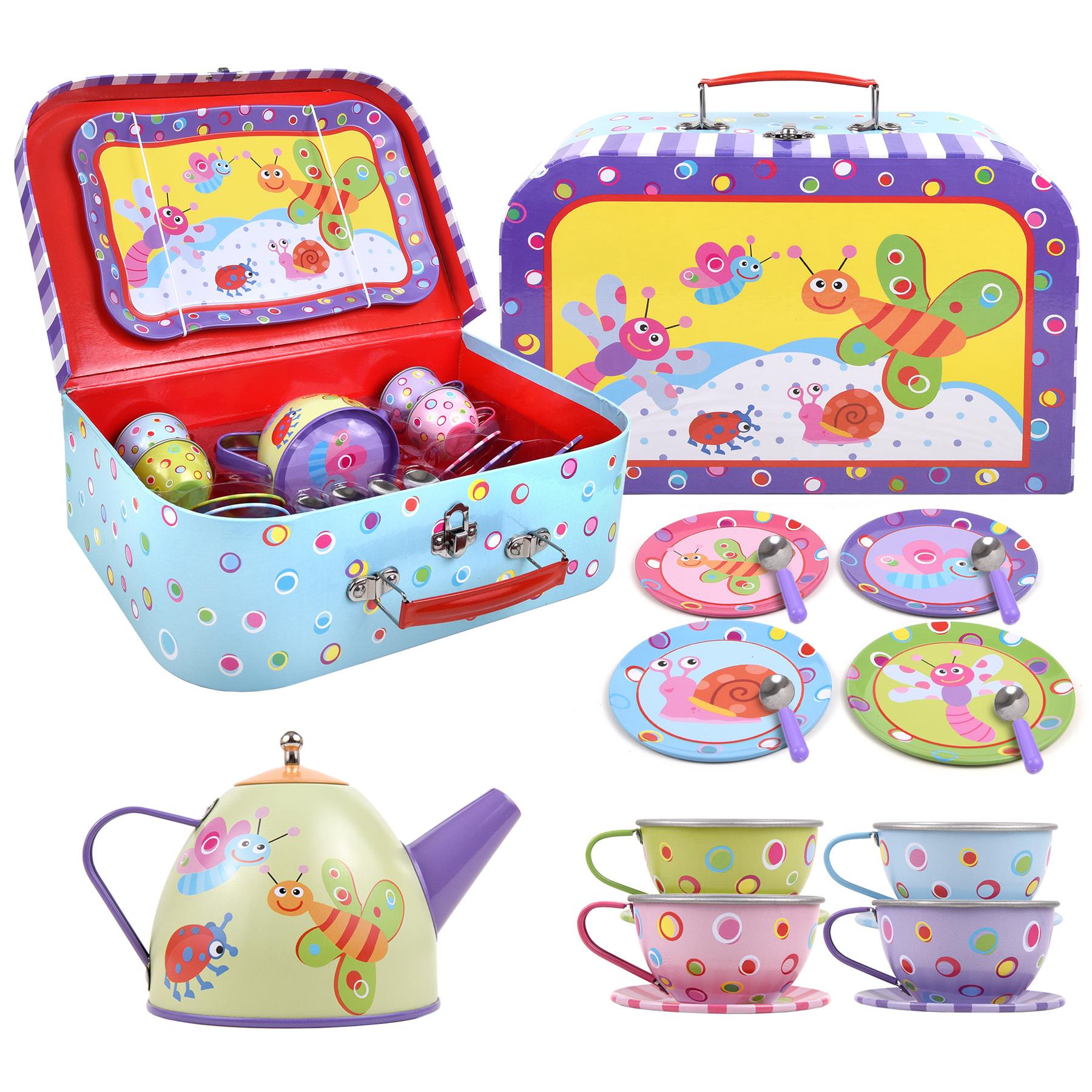 SOKA Kids Tea Party Play Set with Cute Colourful Illustrations