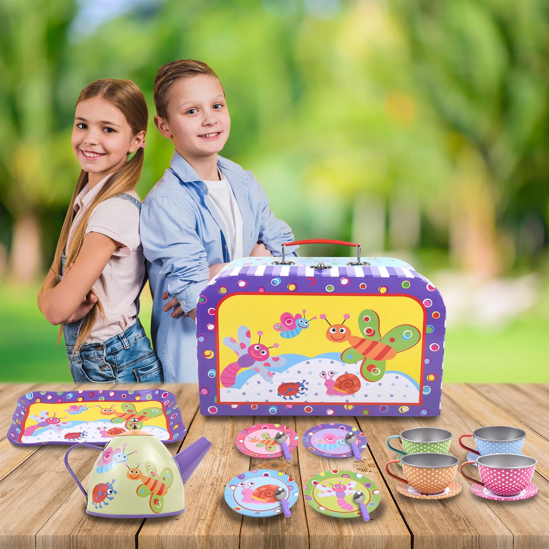 SOKA Kids Tea Party Play Set with Cute Colourful Illustrations