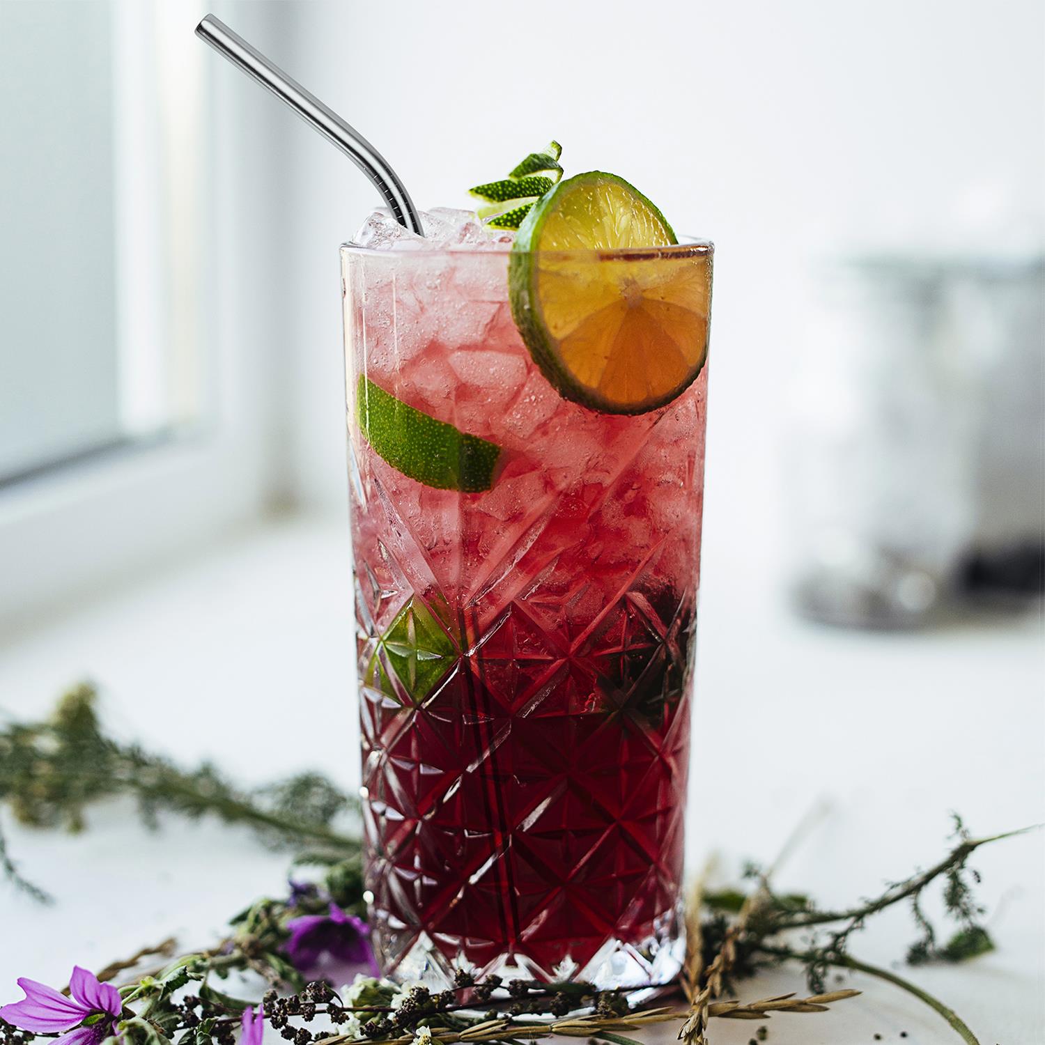 Vinsani Stainless Steel Drinking Straws, Smooth Finish, Rounded End, Suitable for Kids and Adults