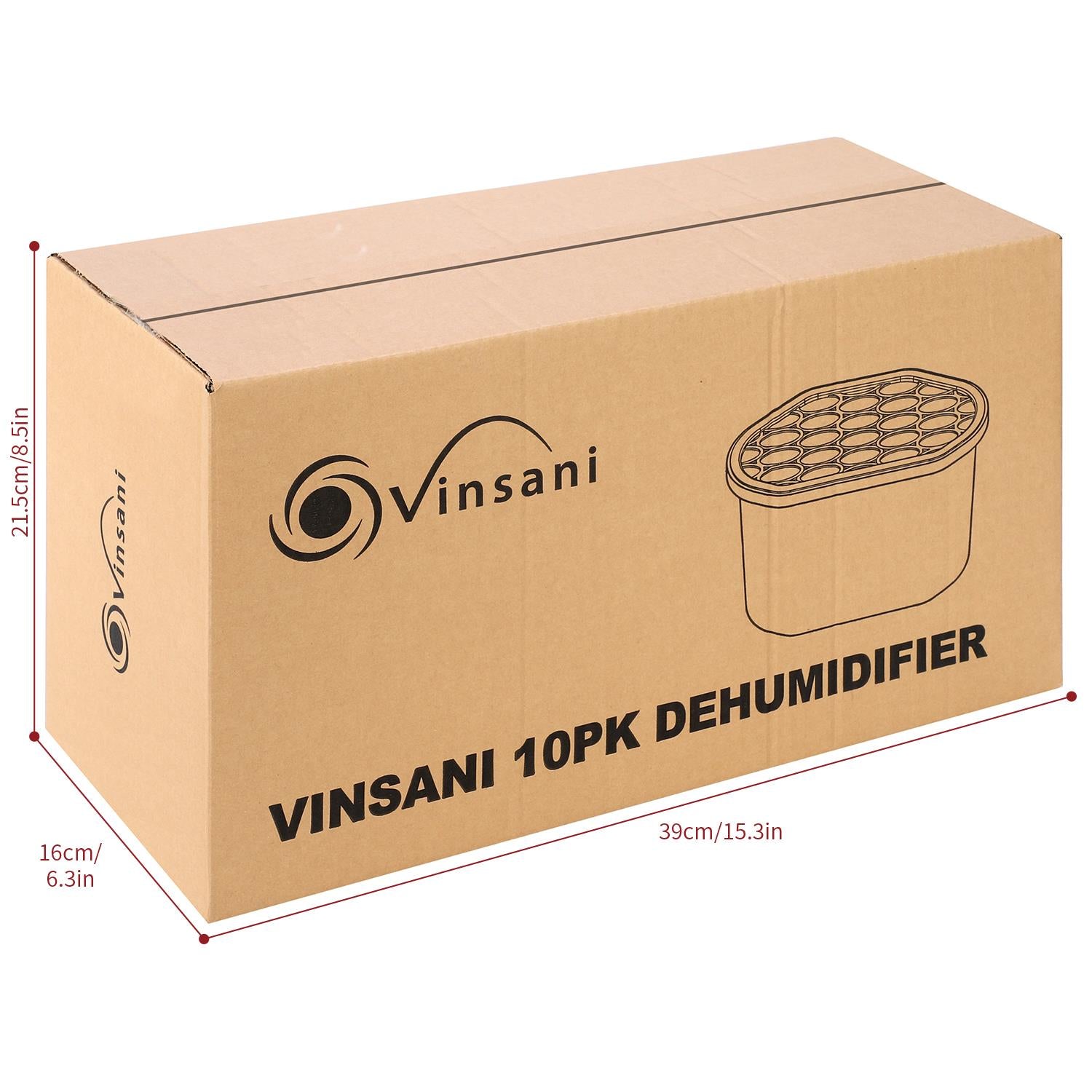 Vinsani 10 Pack Dehumidifier Moisture Absorbers for Damp Rooms
