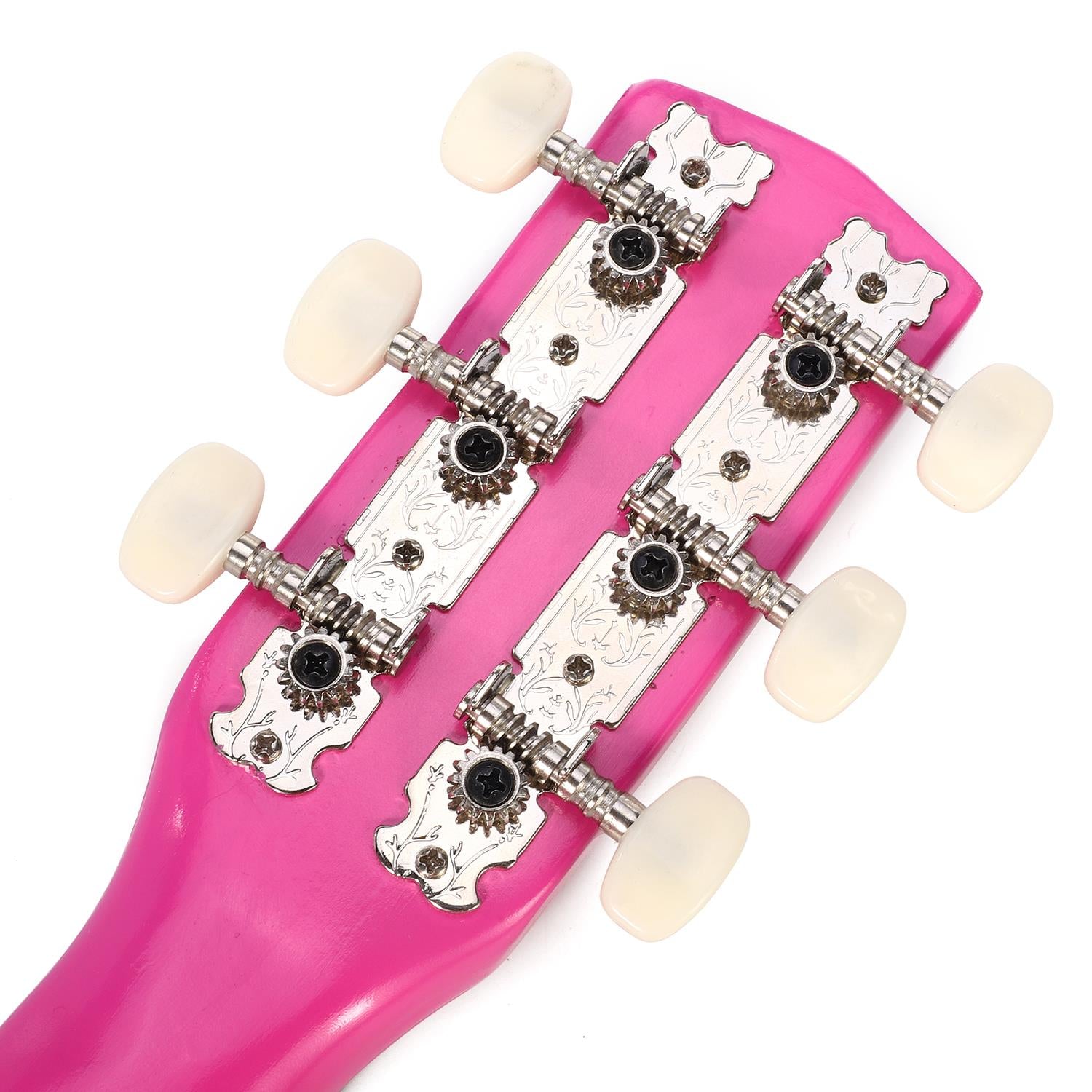 SOKA Wooden Pink Striped 6-String Guitar Toy for Kids Ages 3+
