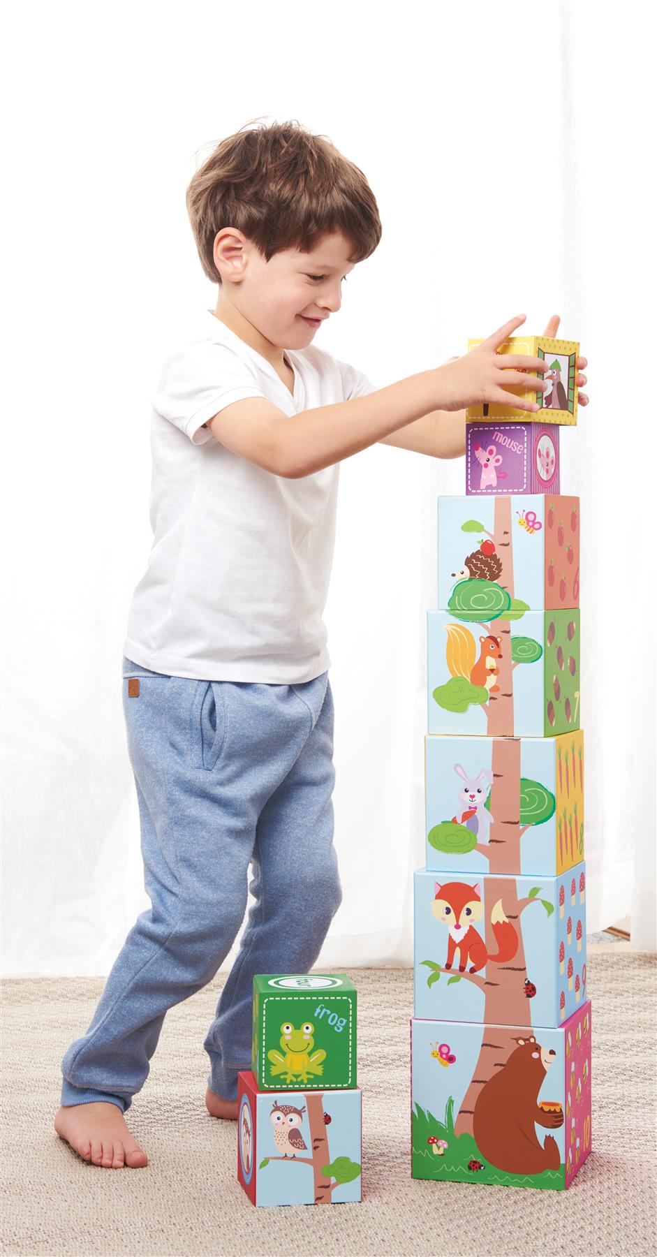 Lelin Forest Stacking Cube 1-10 Educational Counting Toy for Toddlers