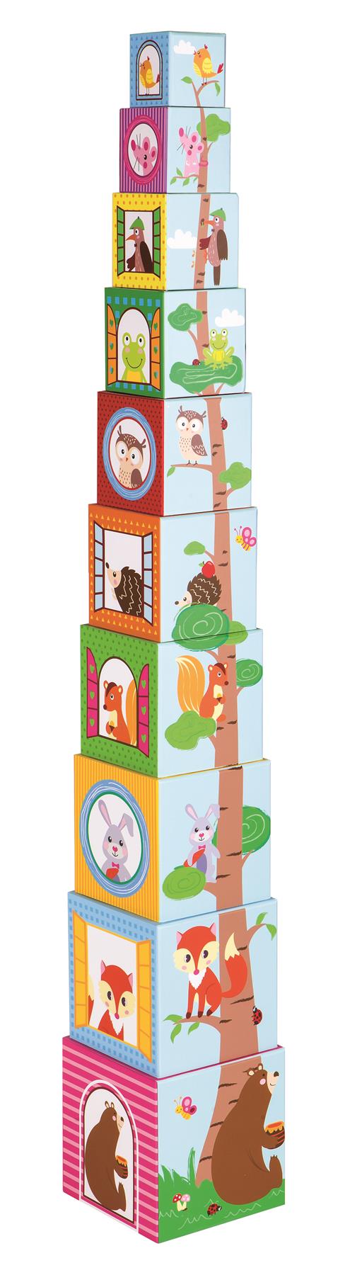 Lelin Forest Stacking Cube 1-10 Educational Counting Toy for Toddlers