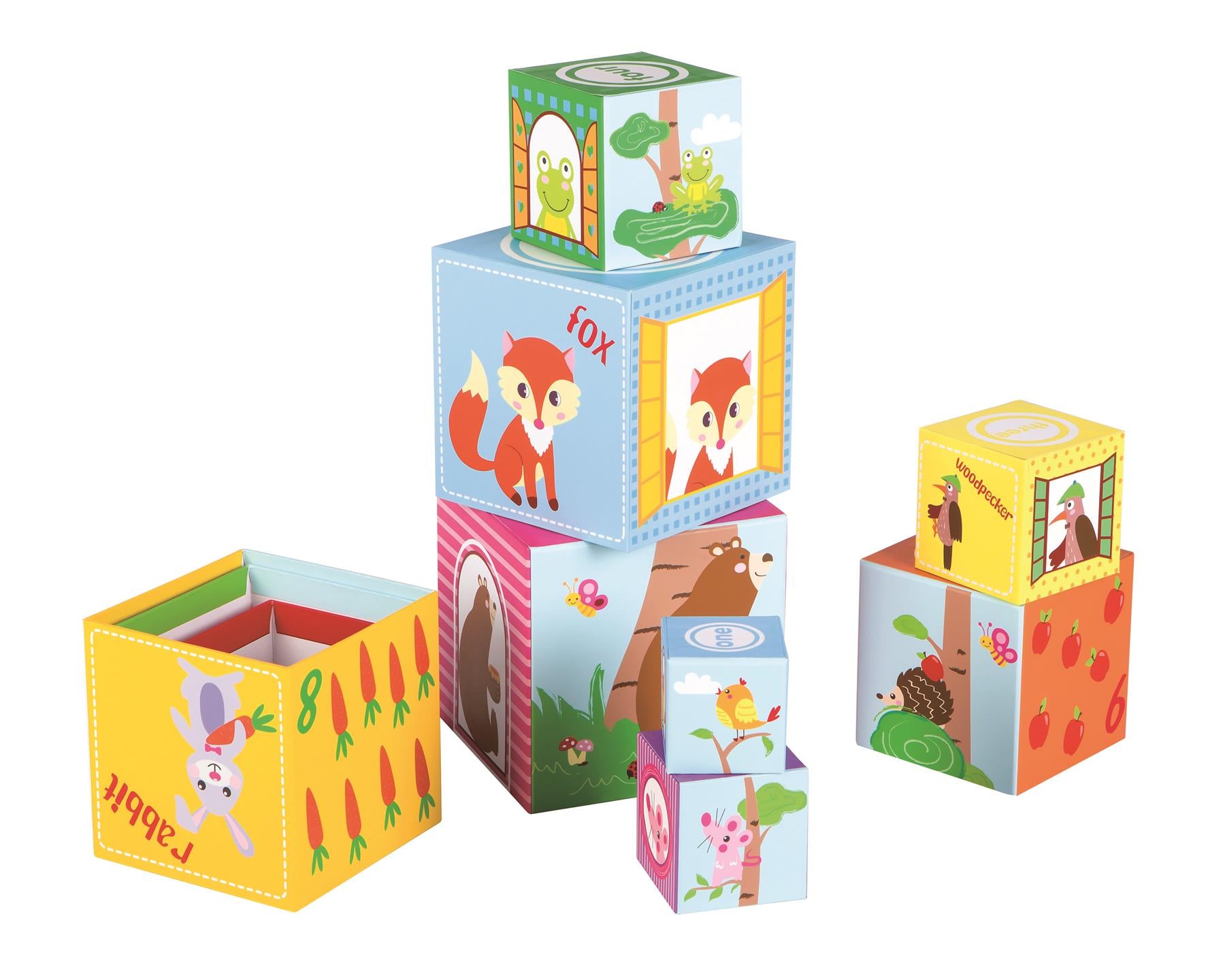 Lelin Forest Stacking Cube 1-10 Educational Counting Toy for Toddlers