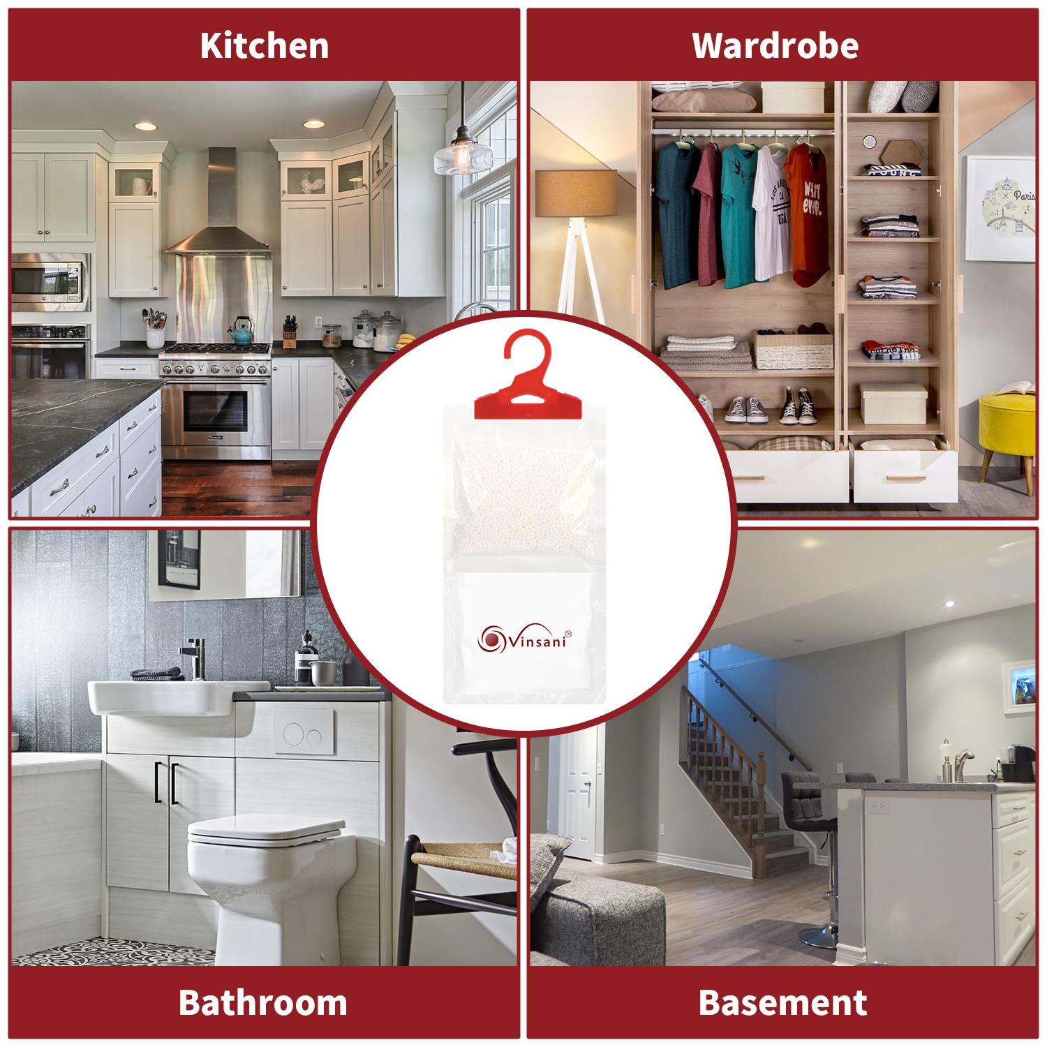 Vinsani 12pc Hanging Dehumidifier Bags