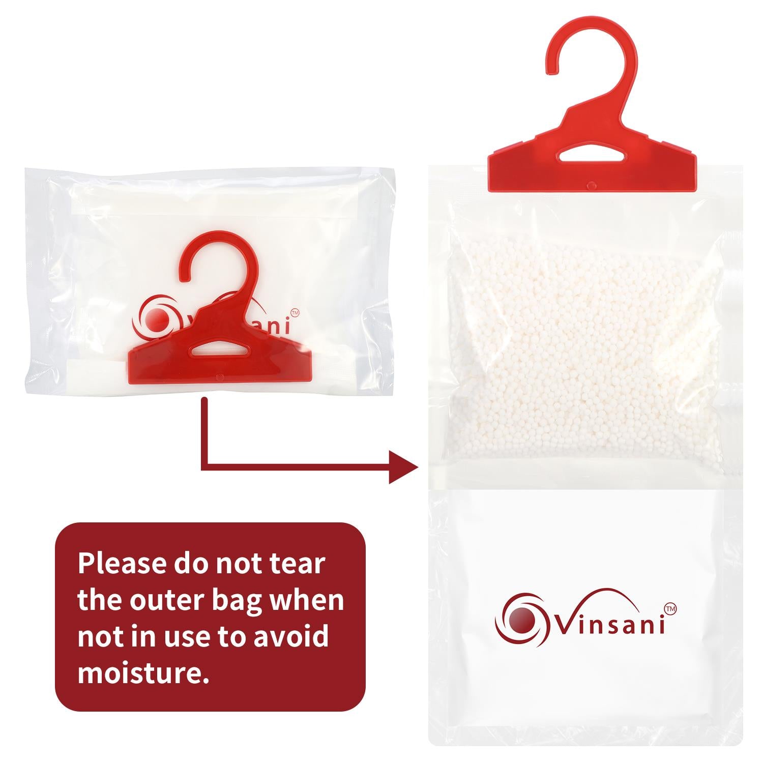 Vinsani 12pc Hanging Dehumidifier Bags