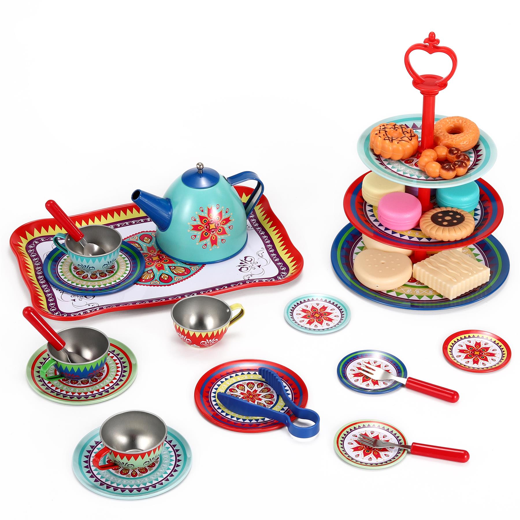 SOKA Vintage Style Kids Afternoon Tea Party Pretend Play Set