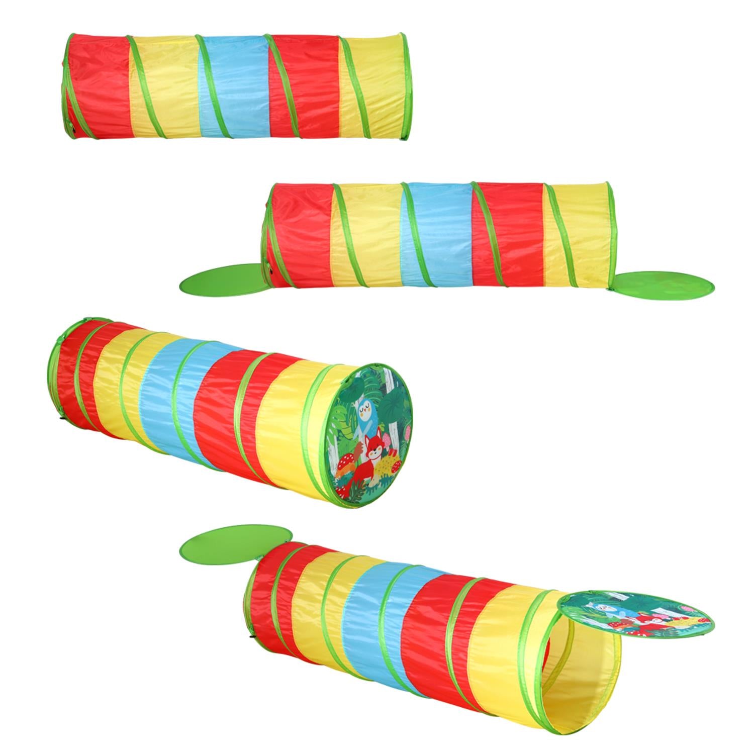 SOKA Play Imagine Learn Multicoloured Pop Up Jungle Play Tunnel for Kids, Indoor or Outdoor, Foldable with Carry Bag