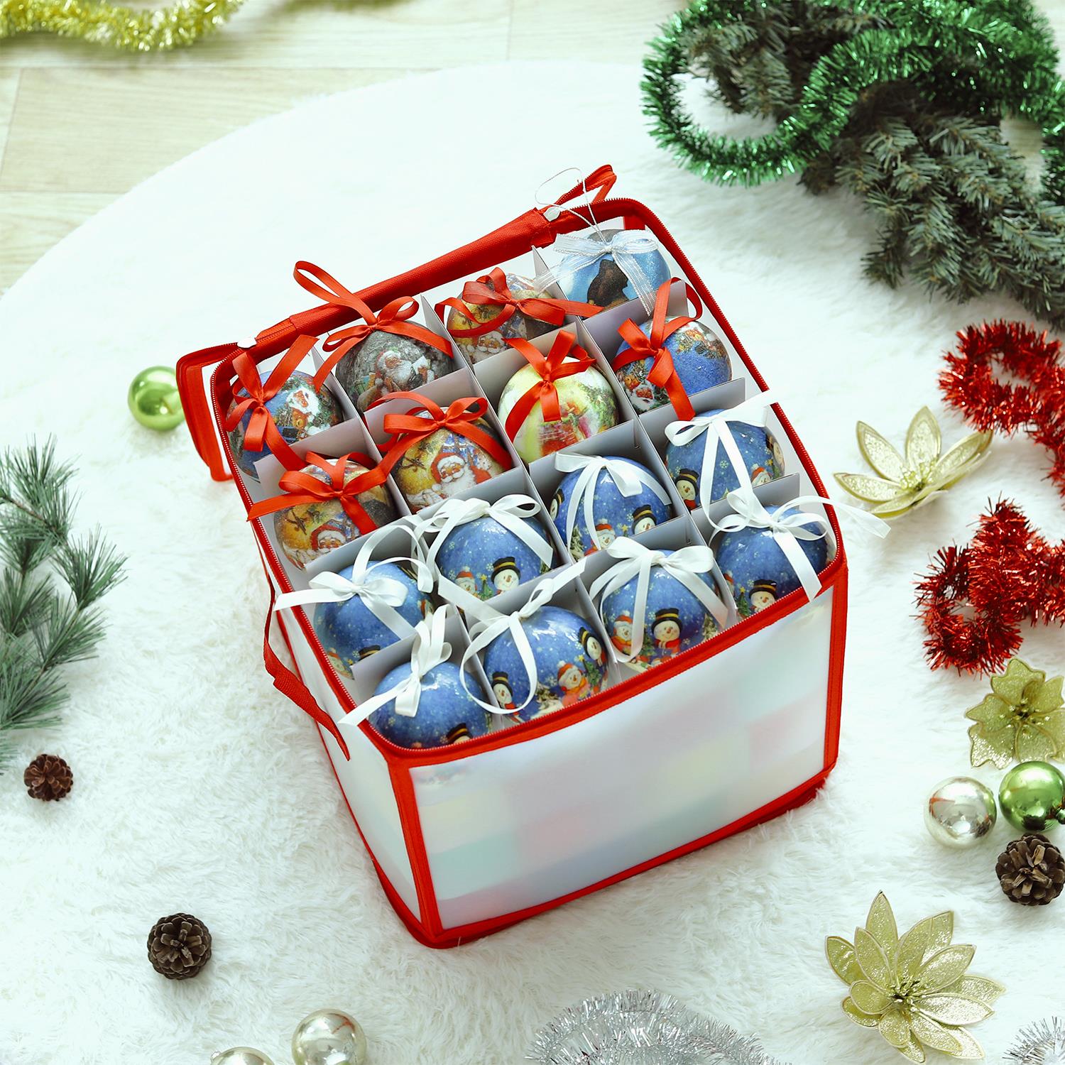 Vinsani 64 Bauble Christmas Decoration Storage Box