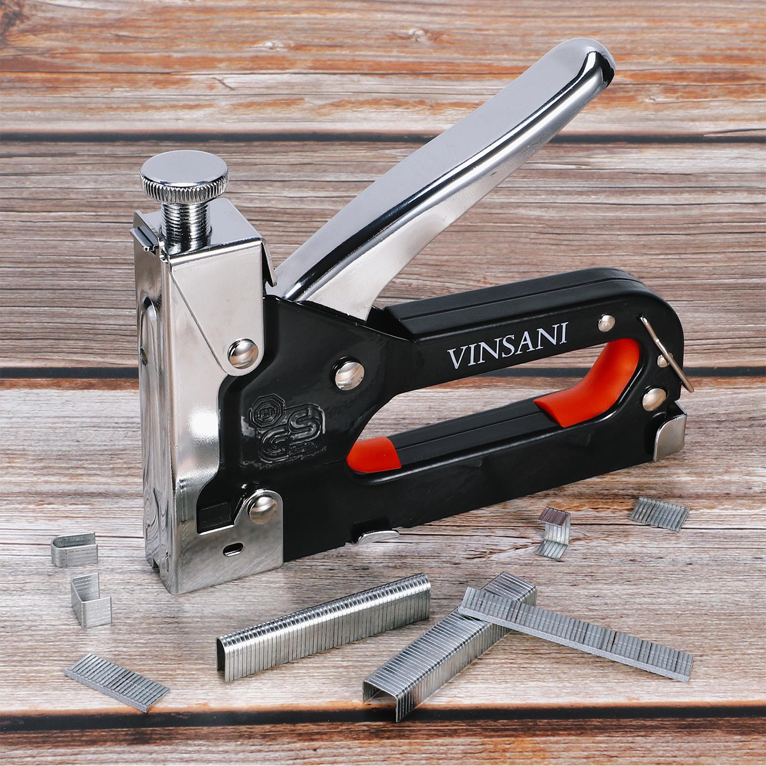 Vinsani Heavy Duty Adjustable Staple Gun Industrial Grade