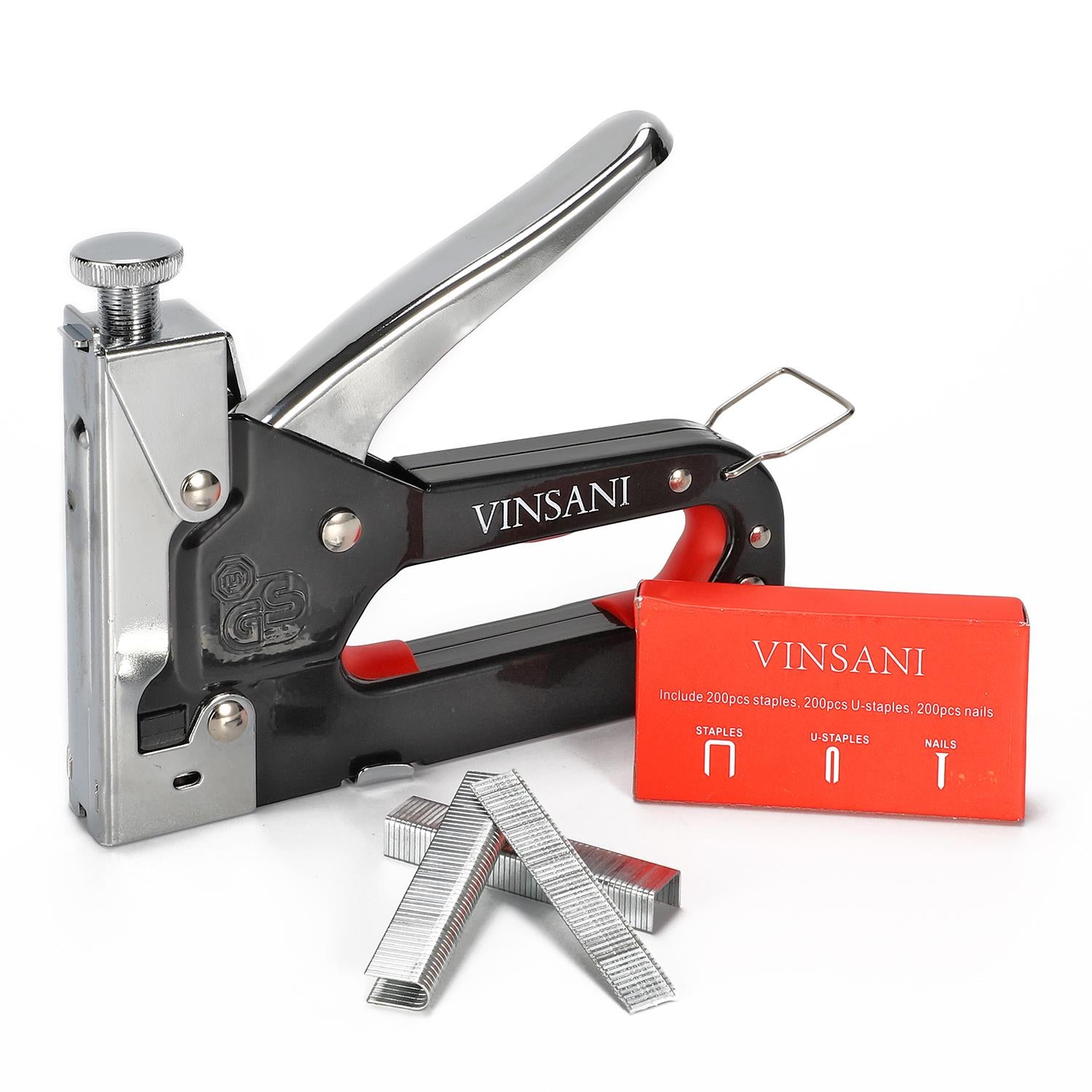 Vinsani Heavy Duty Adjustable Staple Gun Industrial Grade