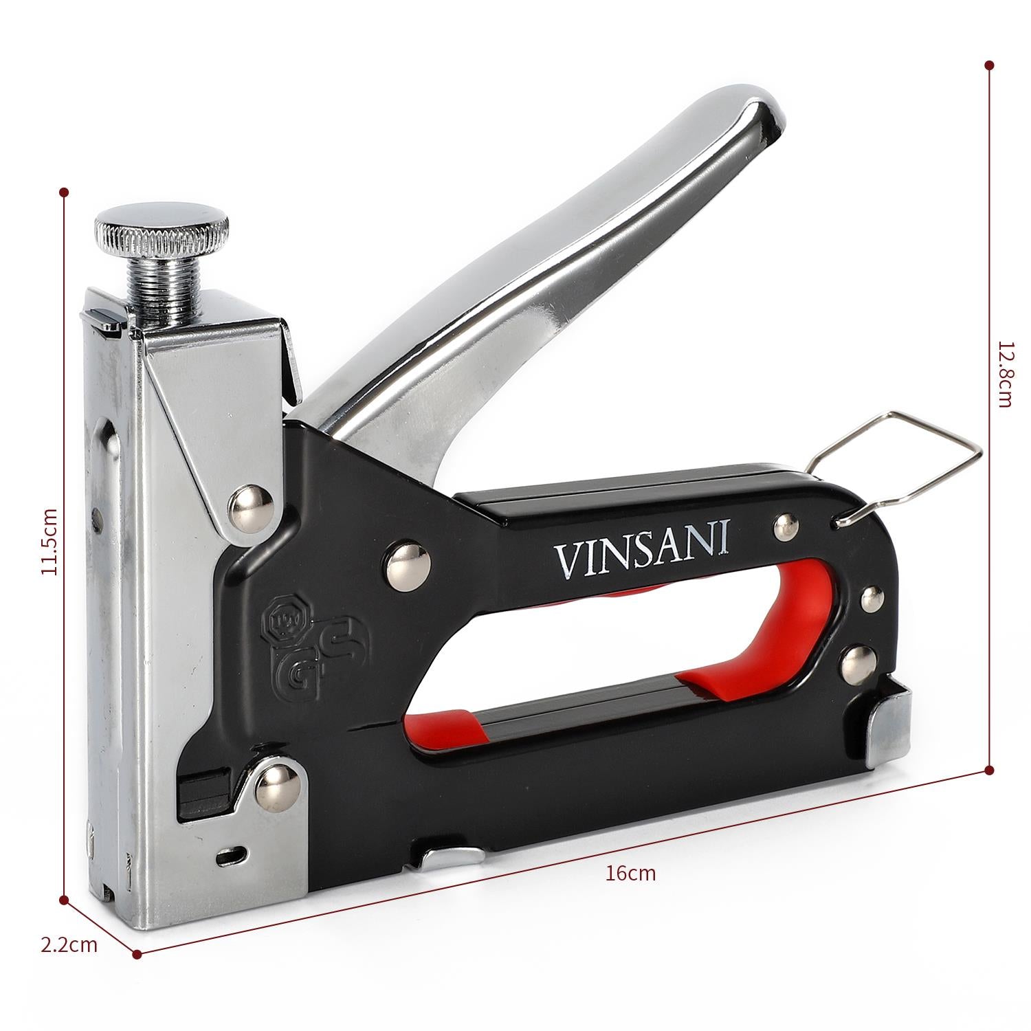 Vinsani Heavy Duty Adjustable Staple Gun Industrial Grade
